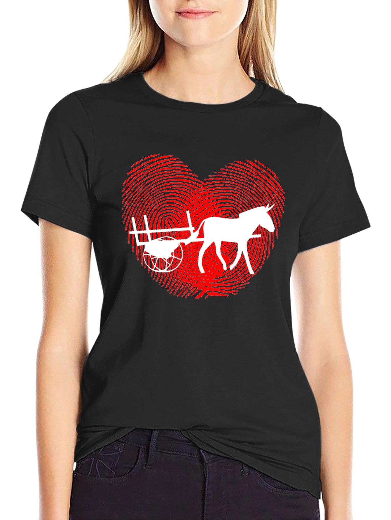 Horse Cart Love Heart T-Shirt