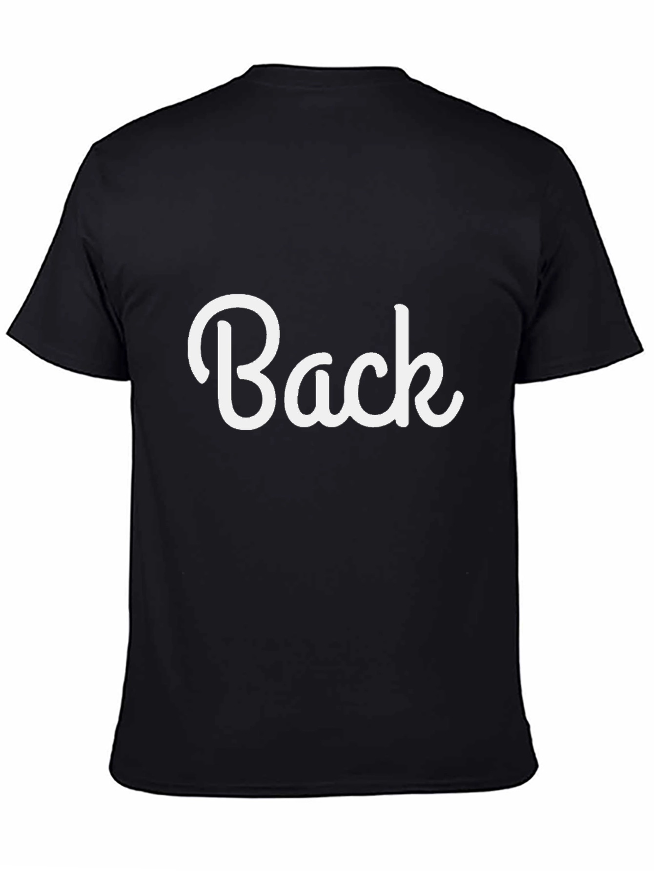 Black T-Shirt with Back Design