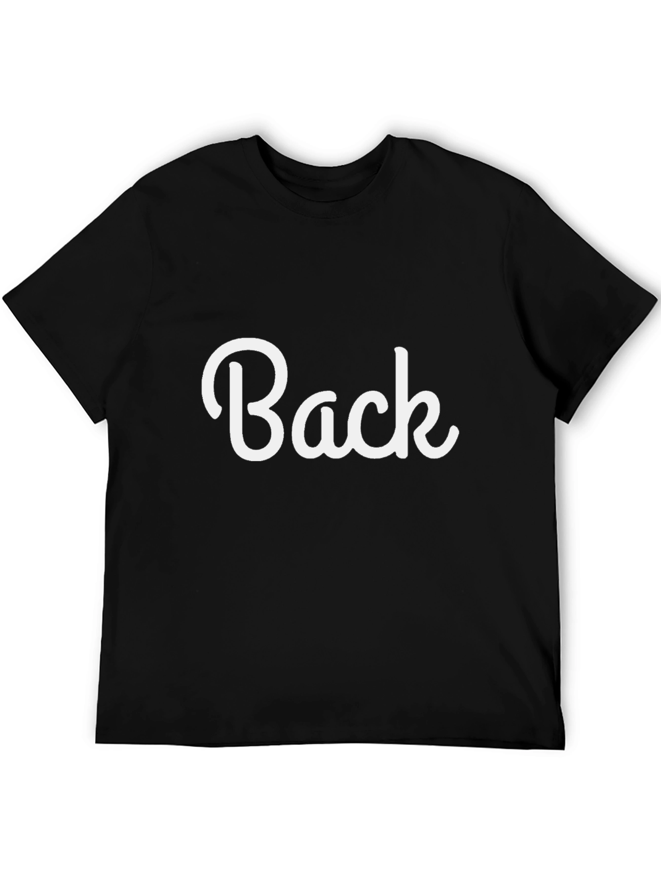 Black T-Shirt with Back Design