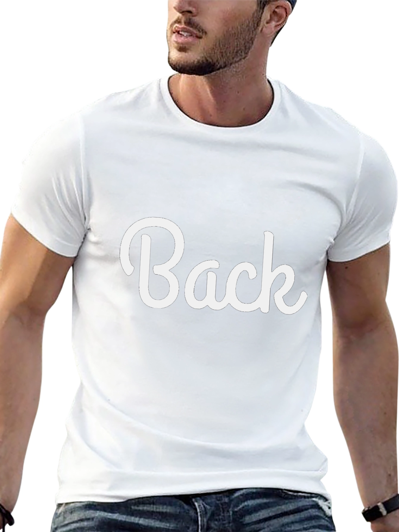 Black T-Shirt with Back Design