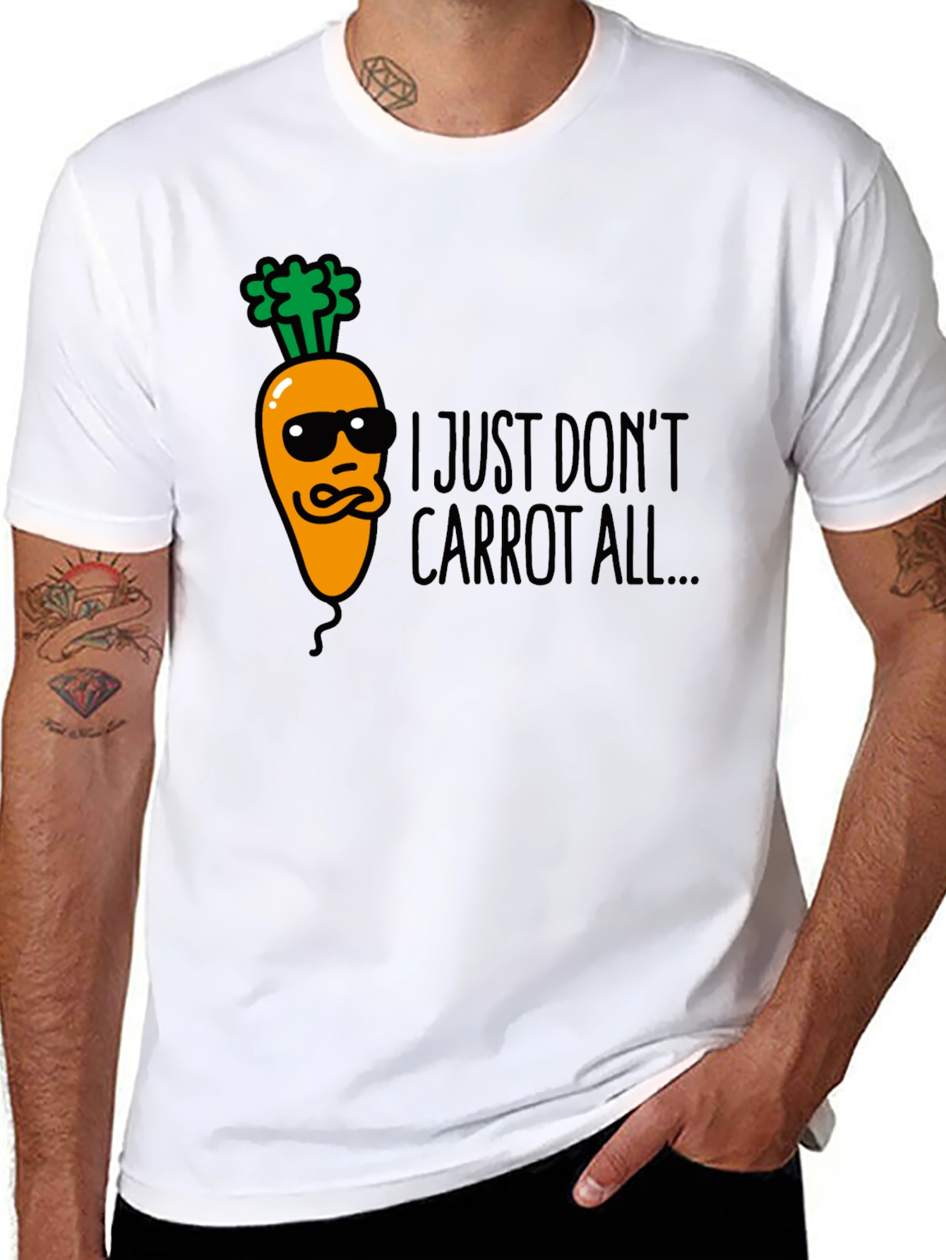 I Just Dont Carrot All Funny Black T-Shirt