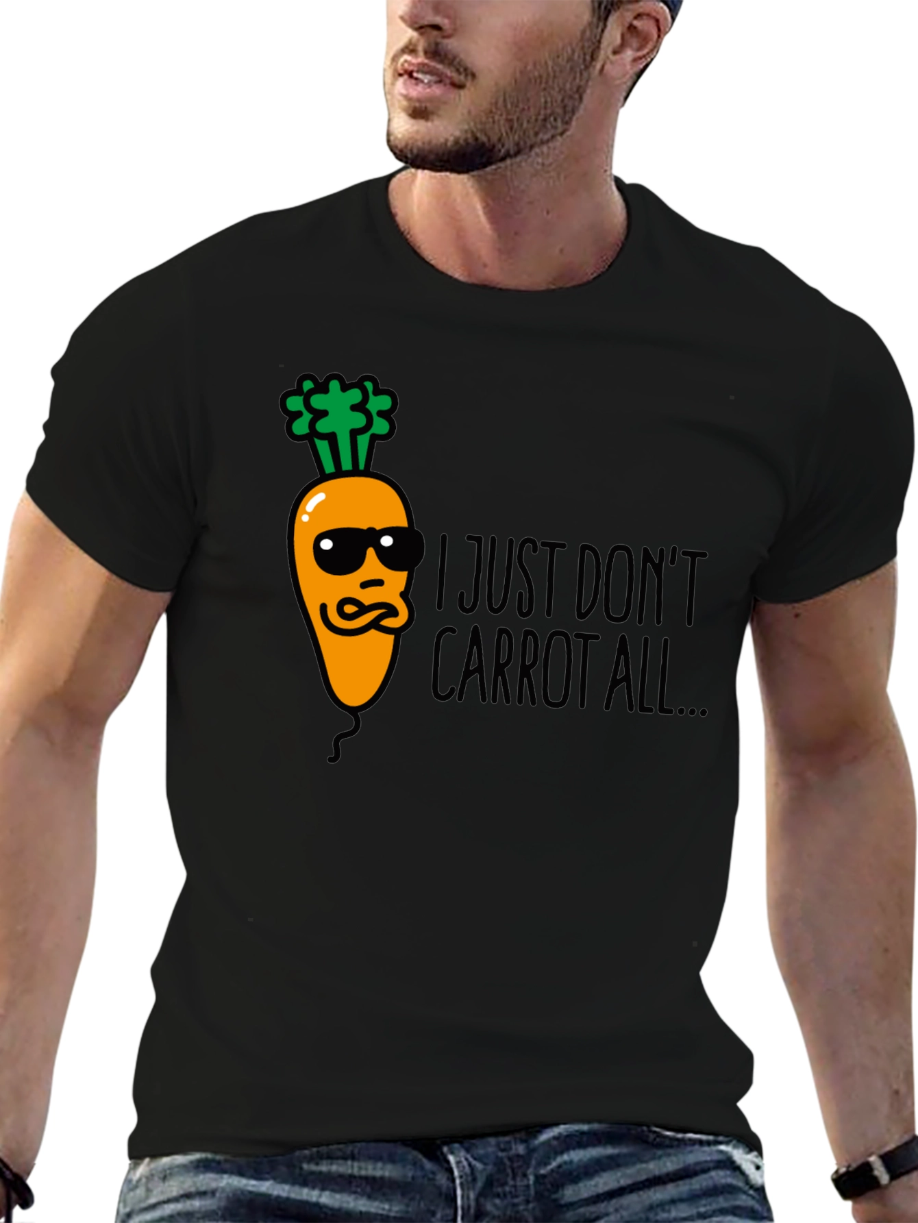I Just Dont Carrot All Funny Black T-Shirt