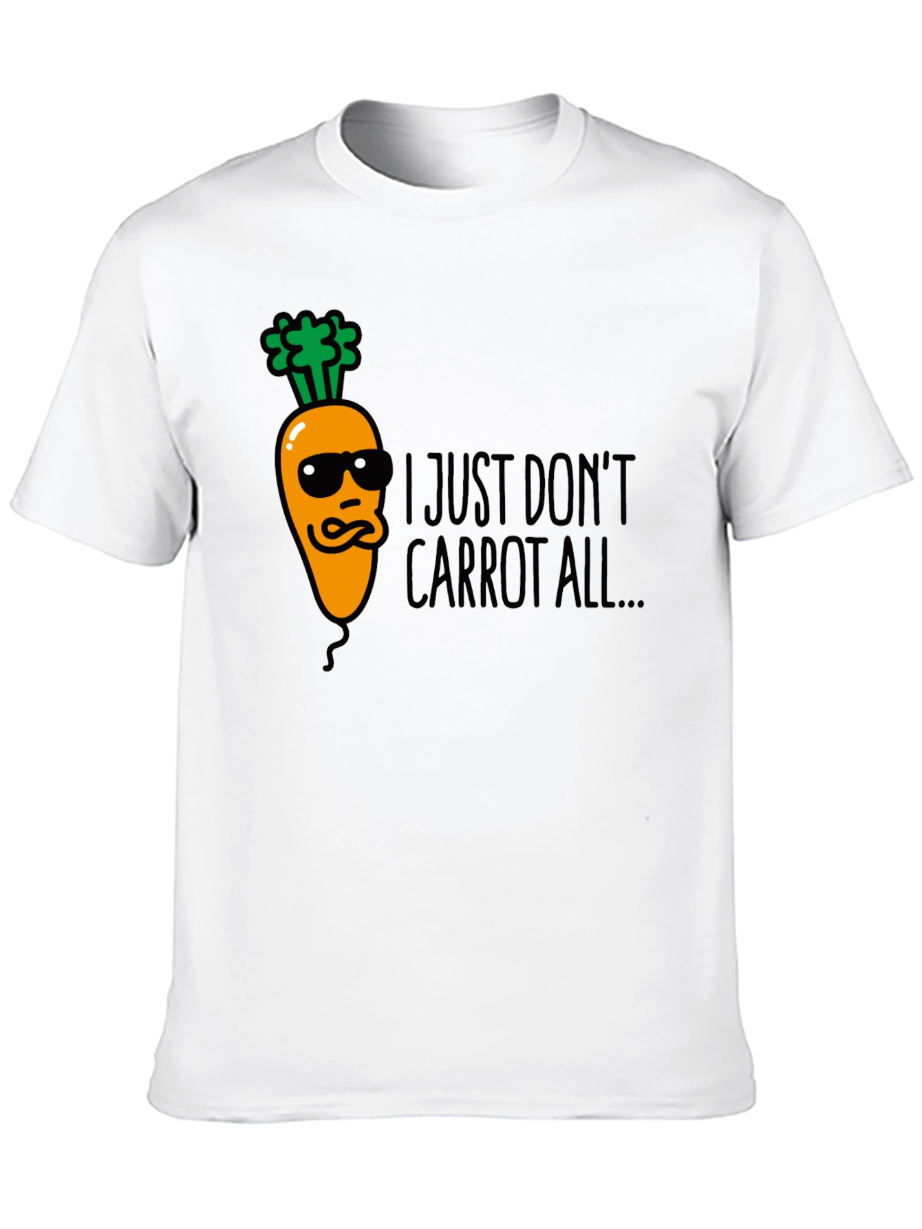 I Just Dont Carrot All Funny Black T-Shirt