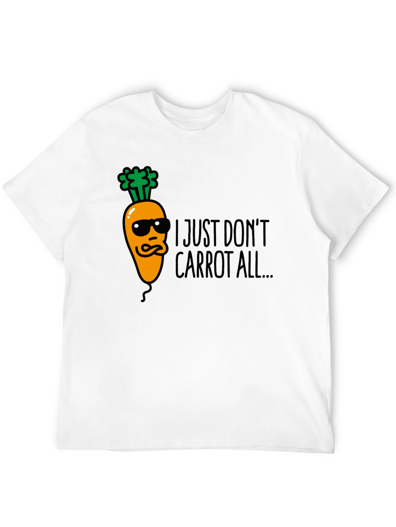I Just Dont Carrot All Funny Black T-Shirt