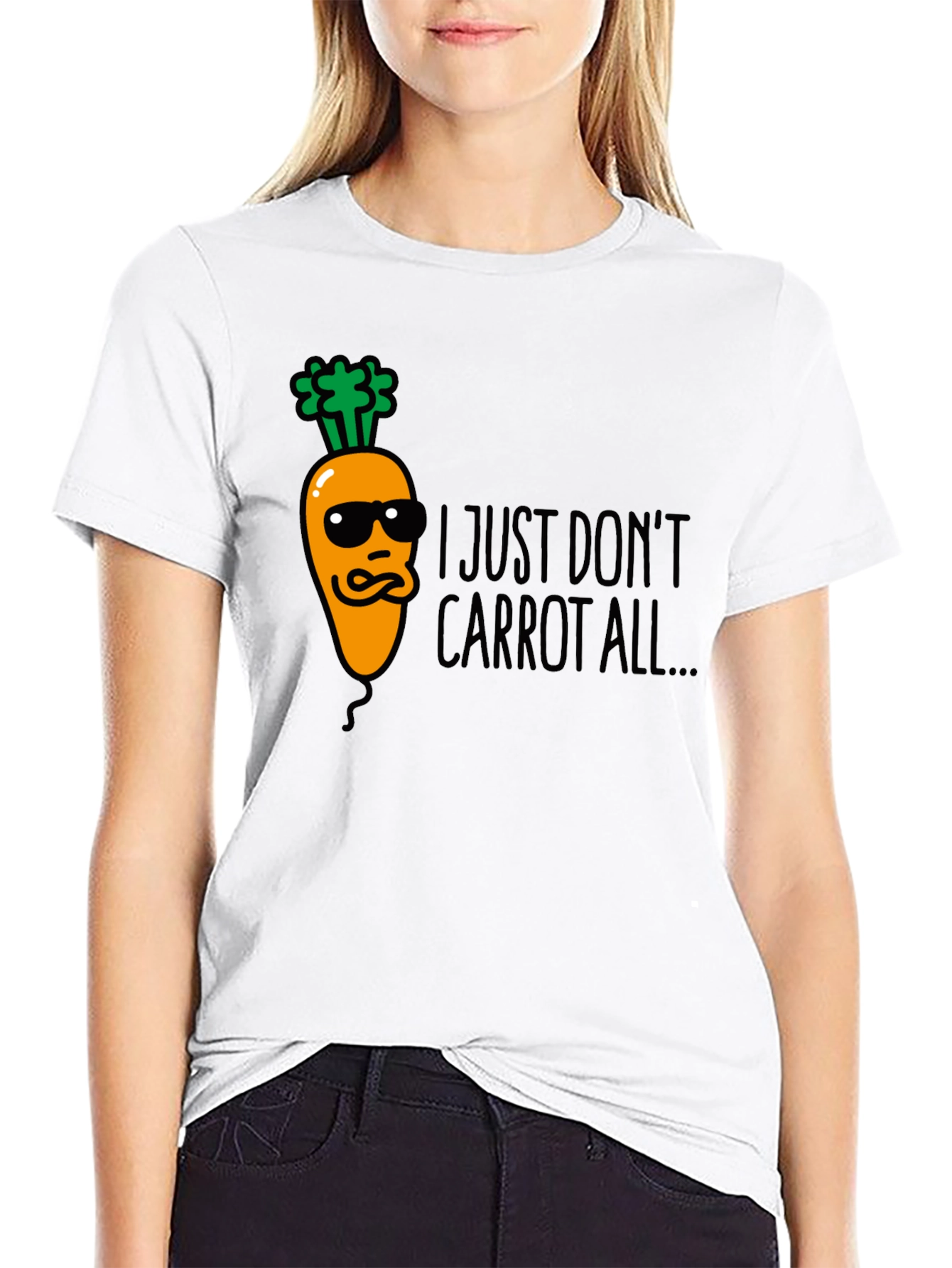 I Just Dont Carrot All Funny Black T-Shirt