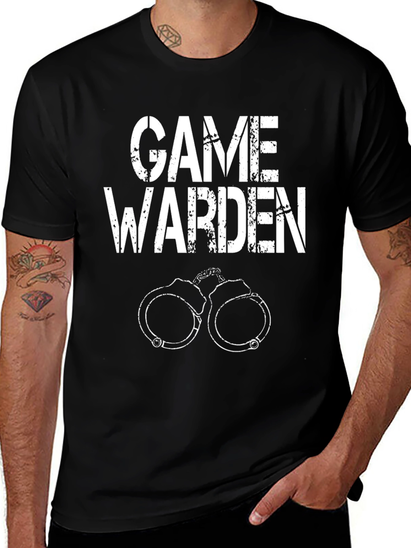 Game Warden Handcuffs Graphic T-Shirt