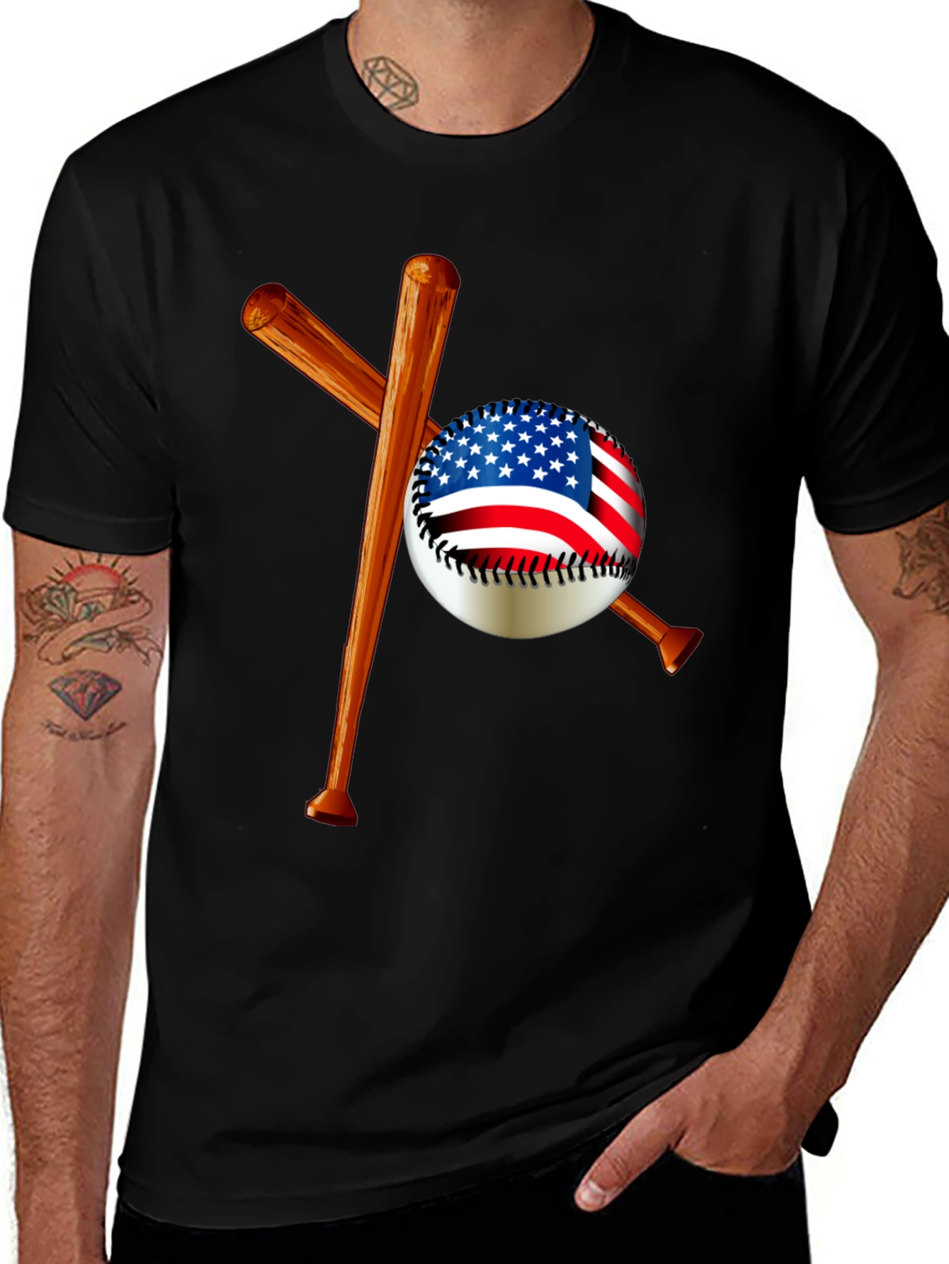 USA Baseball T-Shirt - Patriotic Sport Tee