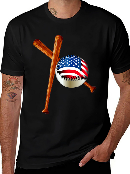 USA Baseball T-Shirt - Patriotic Sport Tee