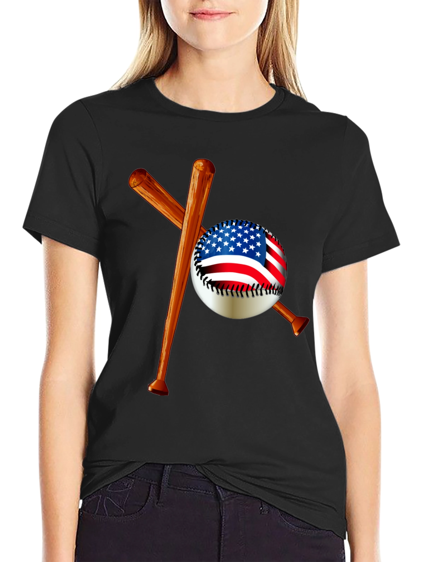 USA Baseball T-Shirt - Patriotic Sport Tee