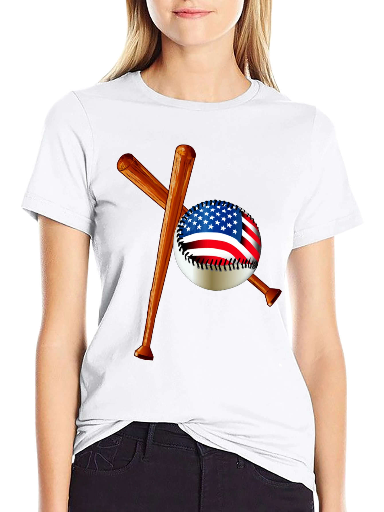 USA Baseball T-Shirt - Patriotic Sport Tee