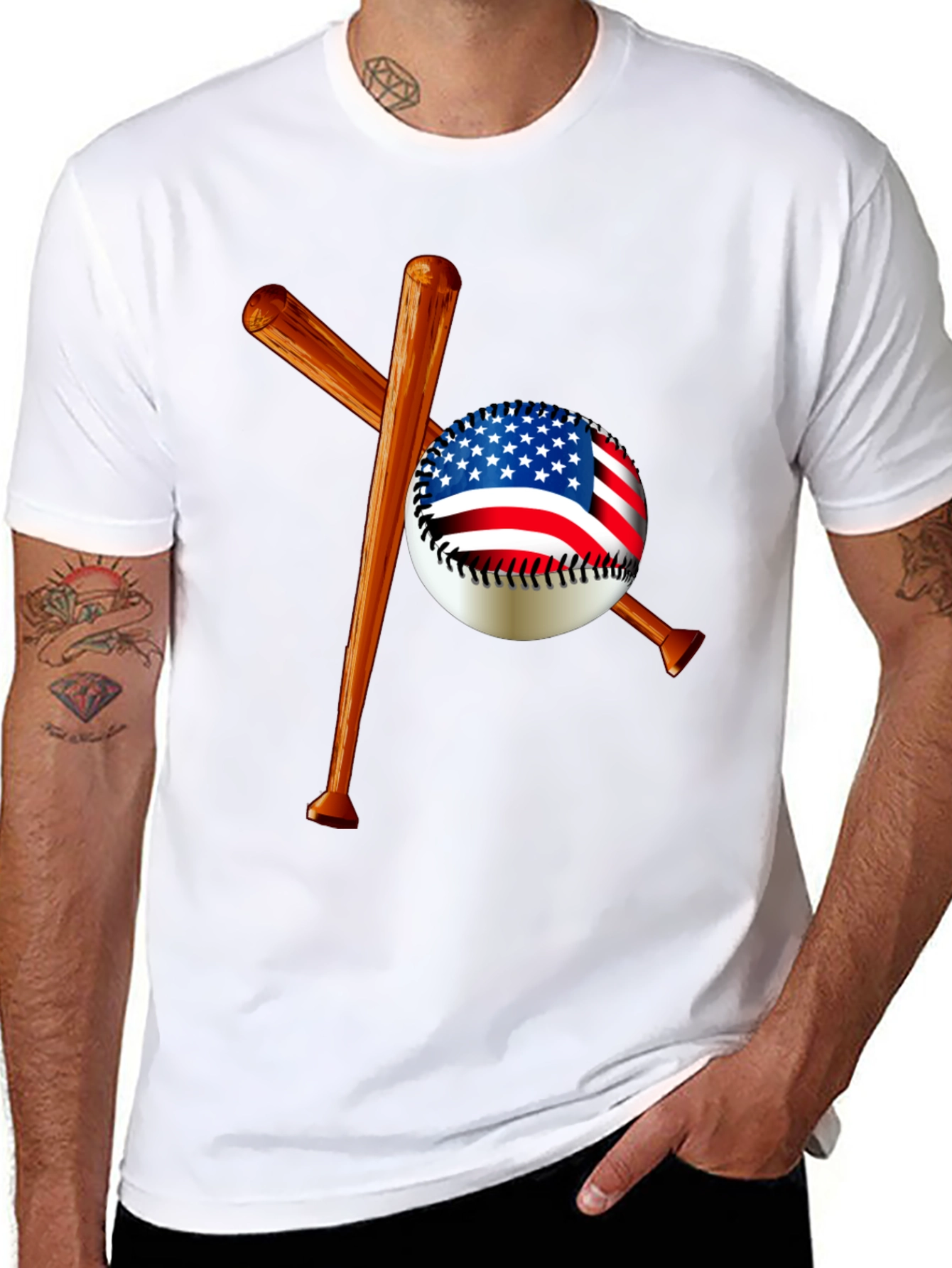 USA Baseball T-Shirt - Patriotic Sport Tee