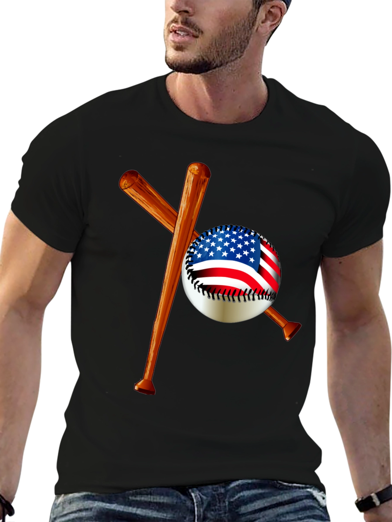 USA Baseball T-Shirt - Patriotic Sport Tee