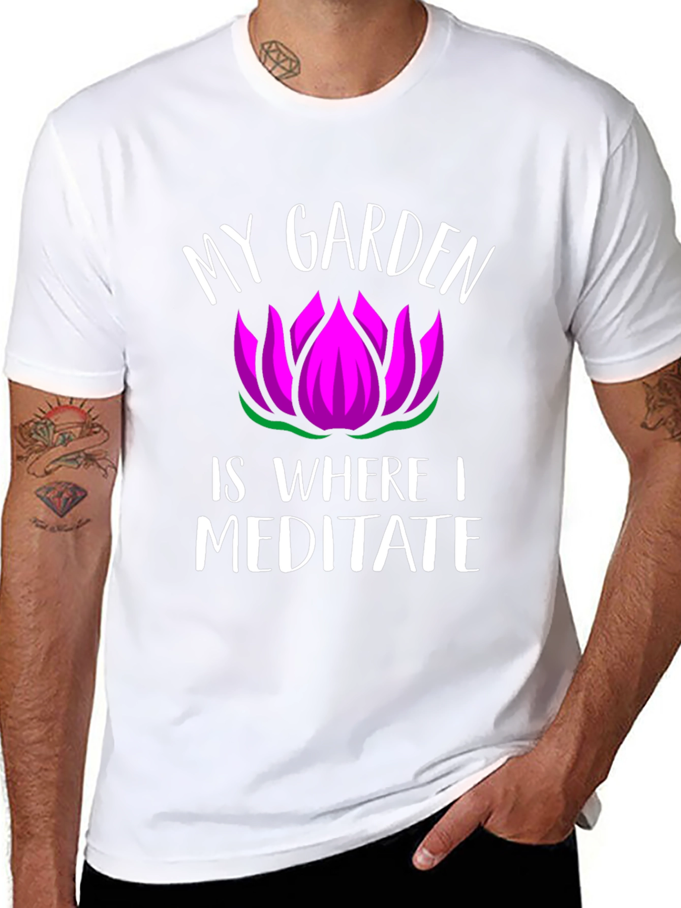My Garden Is Where I Meditate Graphic T-Shirt