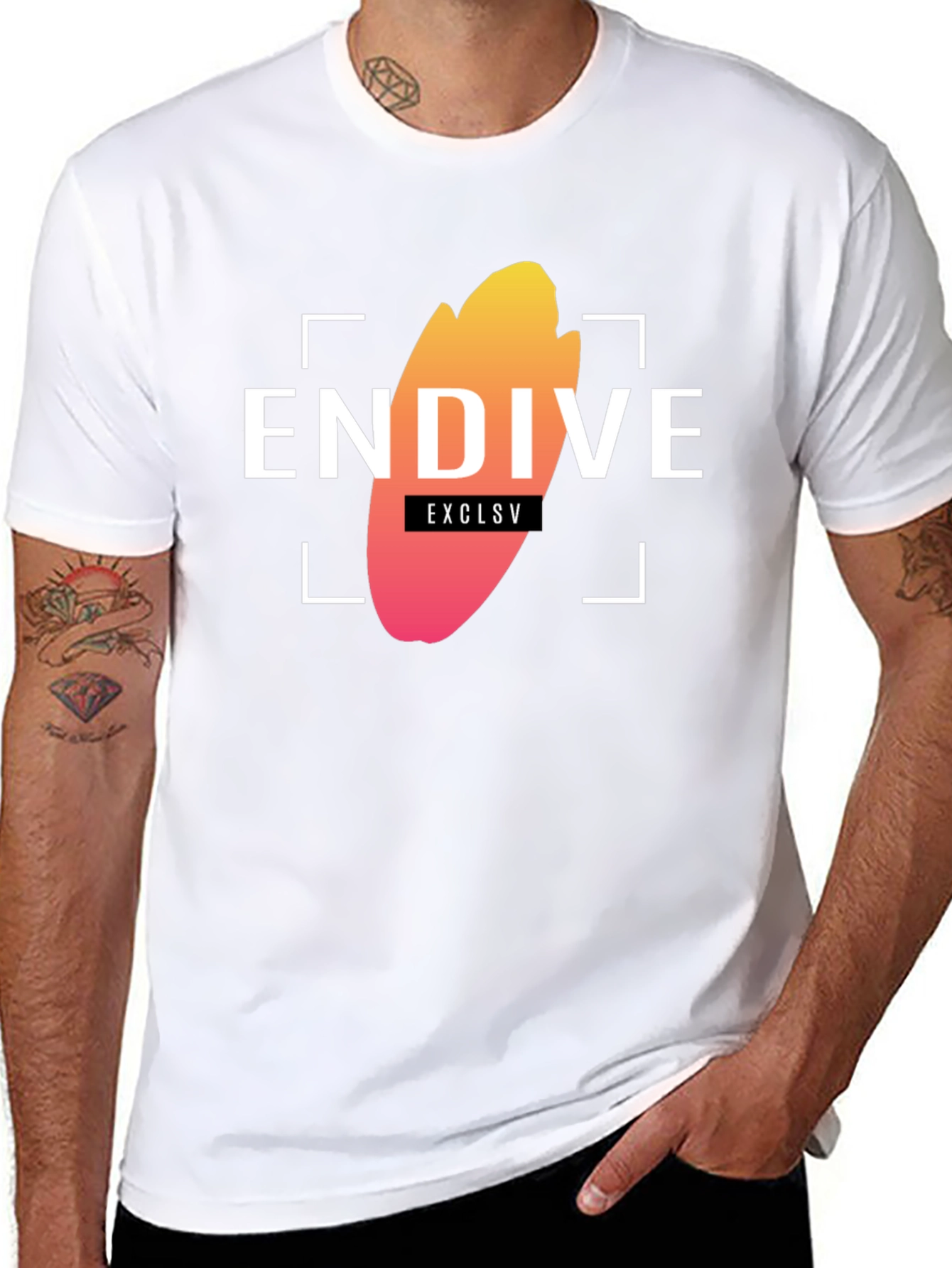 Endive Exclusive Black Graphic Tee