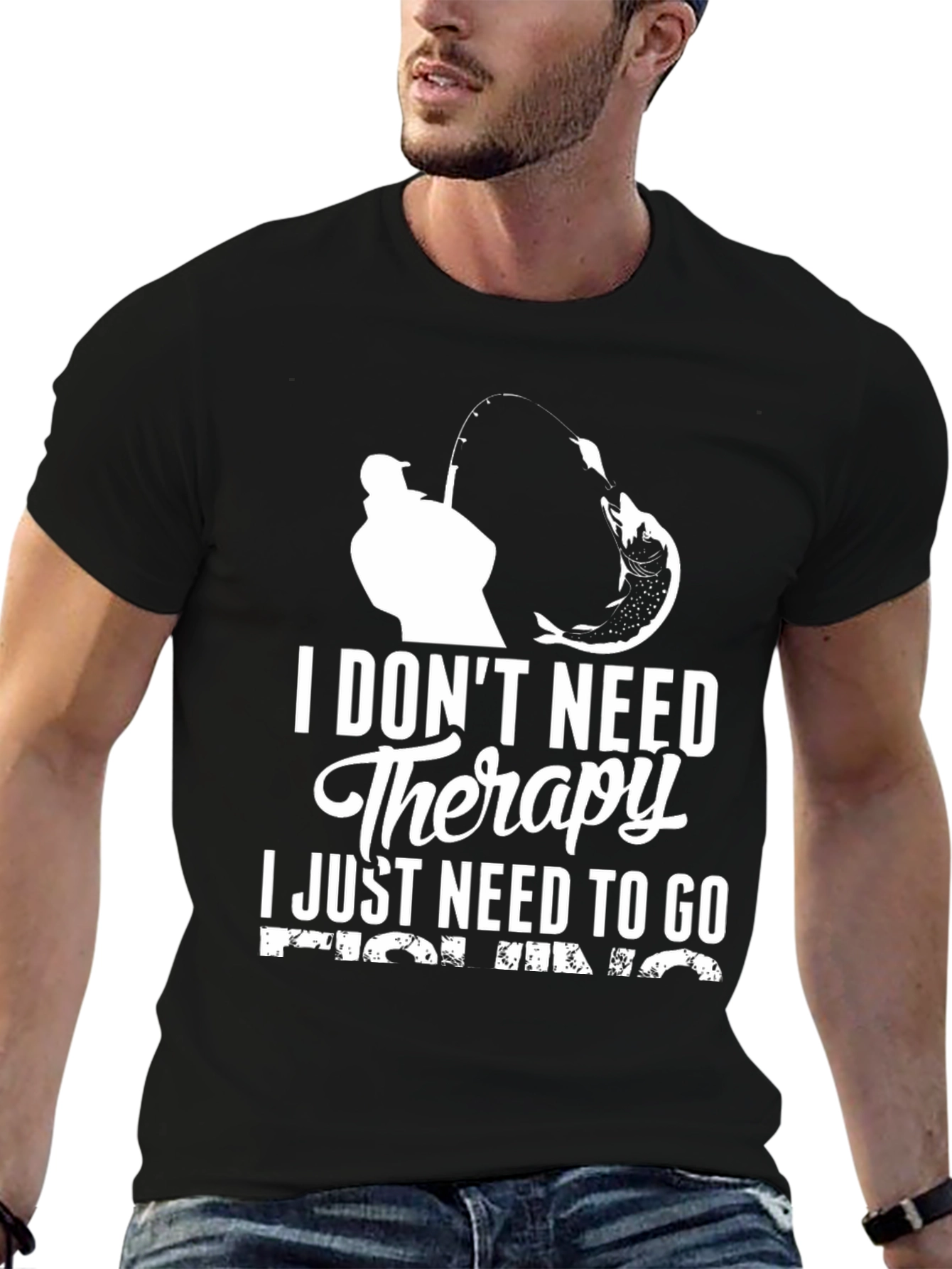 Fishing Therapy Graphic T-Shirt