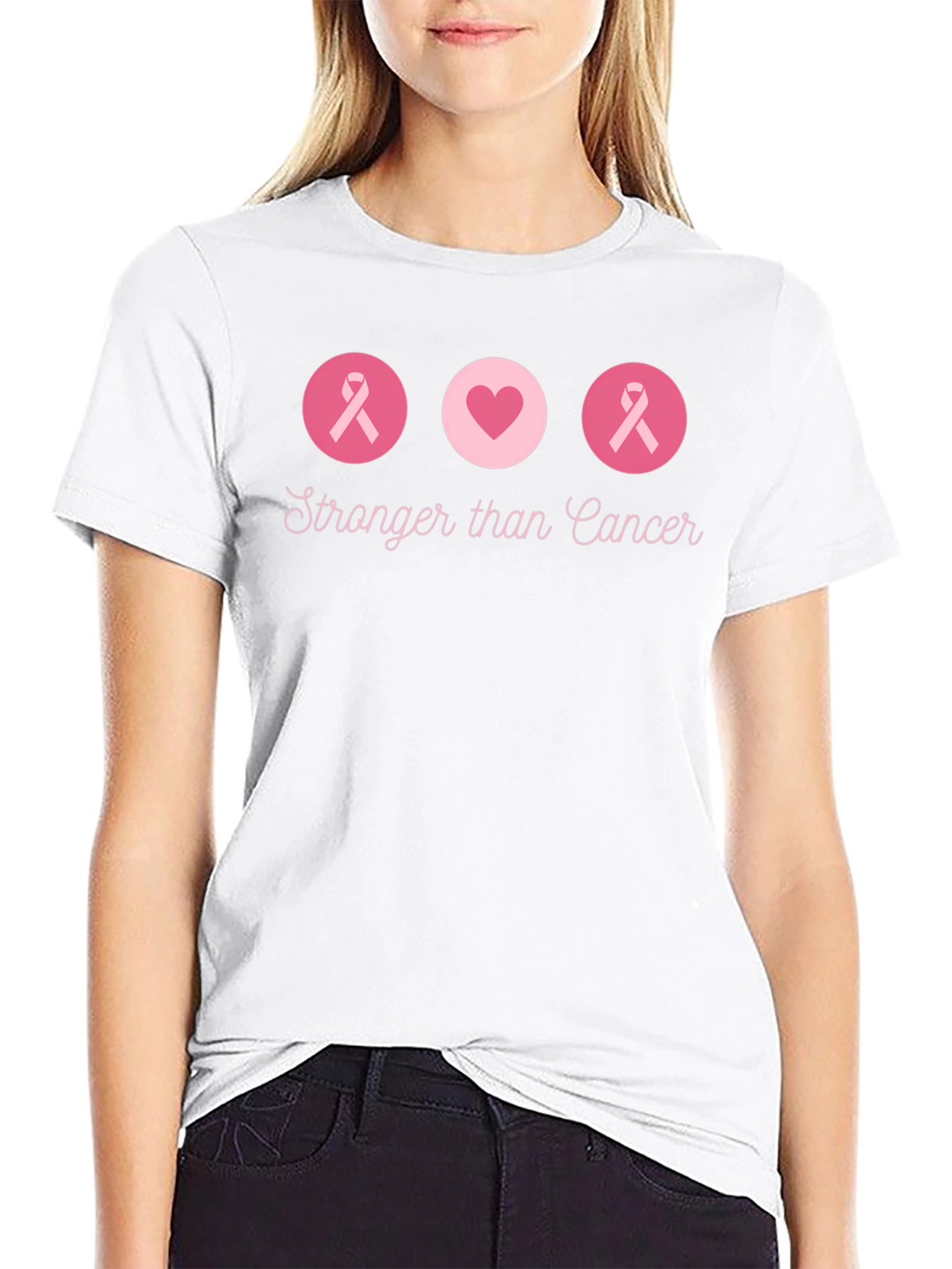 Stronger Than Cancer Graphic Tee - Black