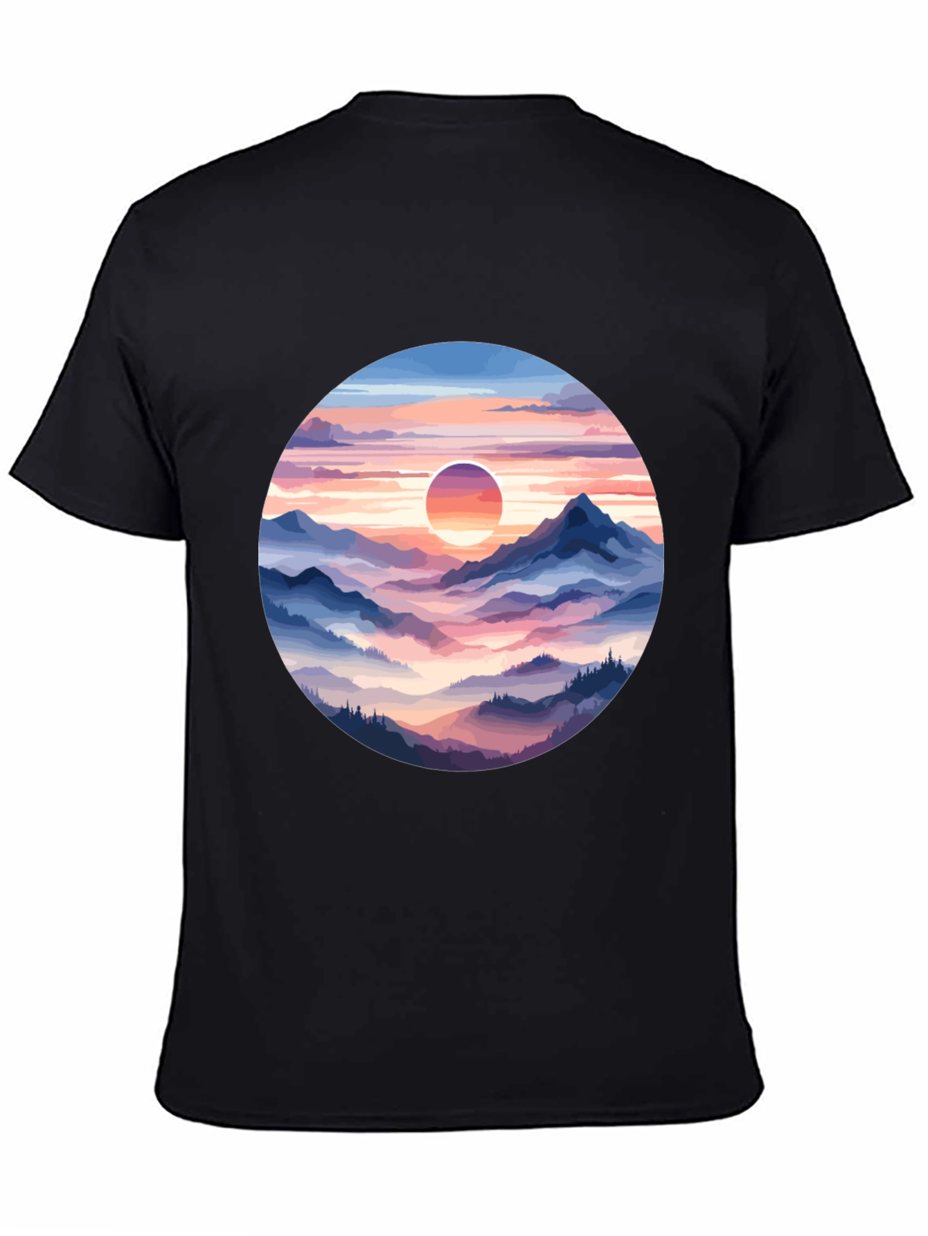 Mountain Sunset Graphic Tee - Stylish Comfort