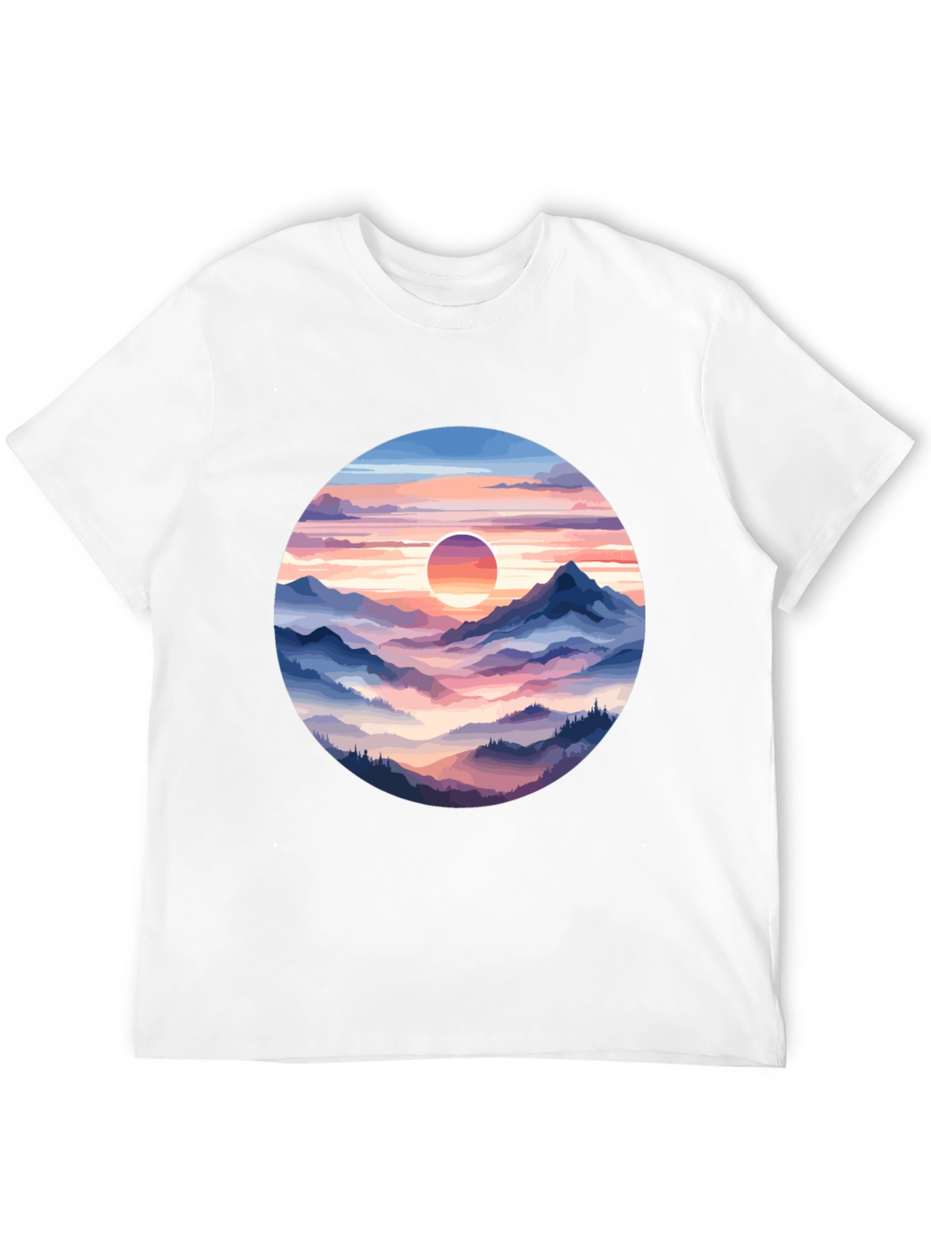 Mountain Sunset Graphic Tee - Stylish Comfort