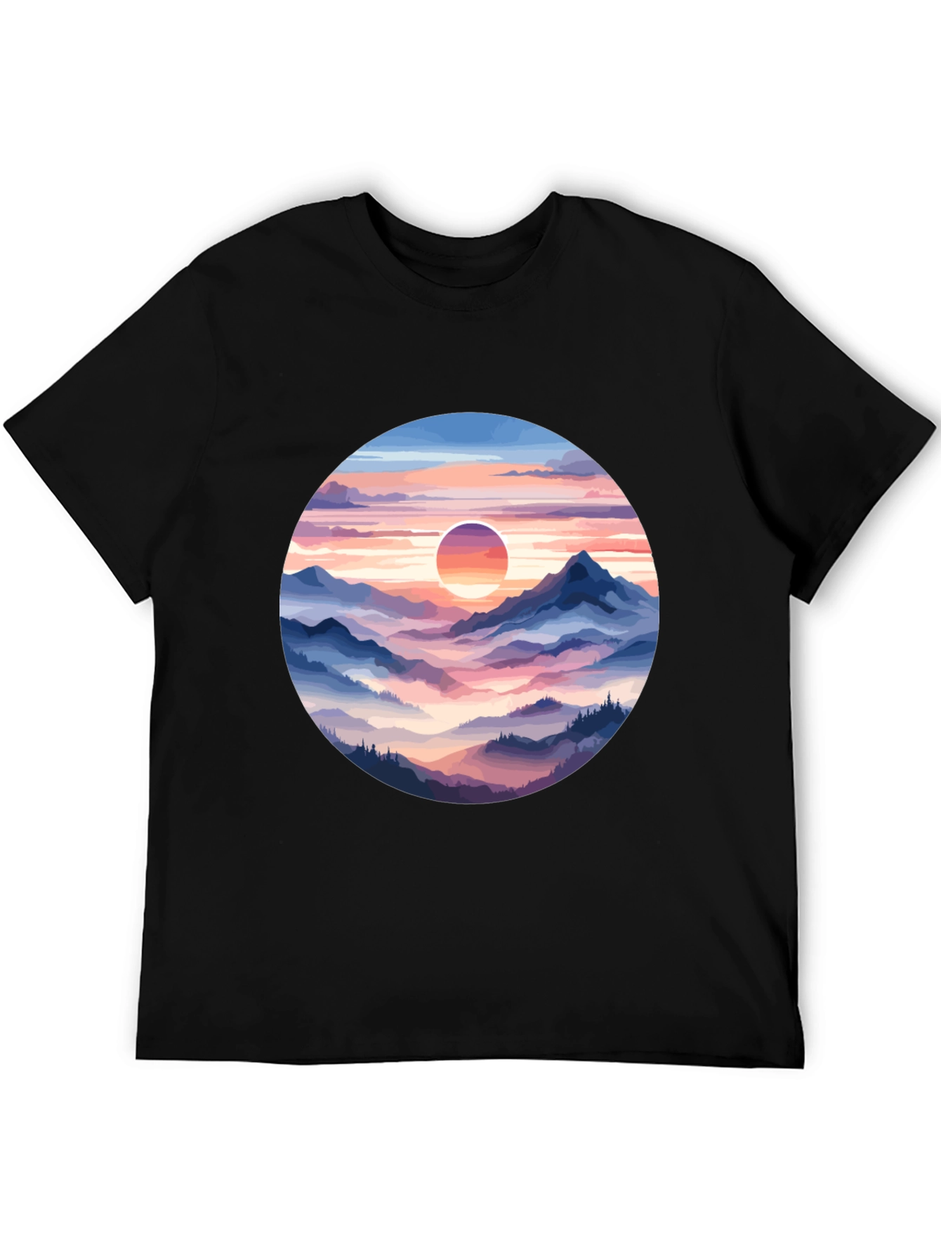 Mountain Sunset Graphic Tee - Stylish Comfort