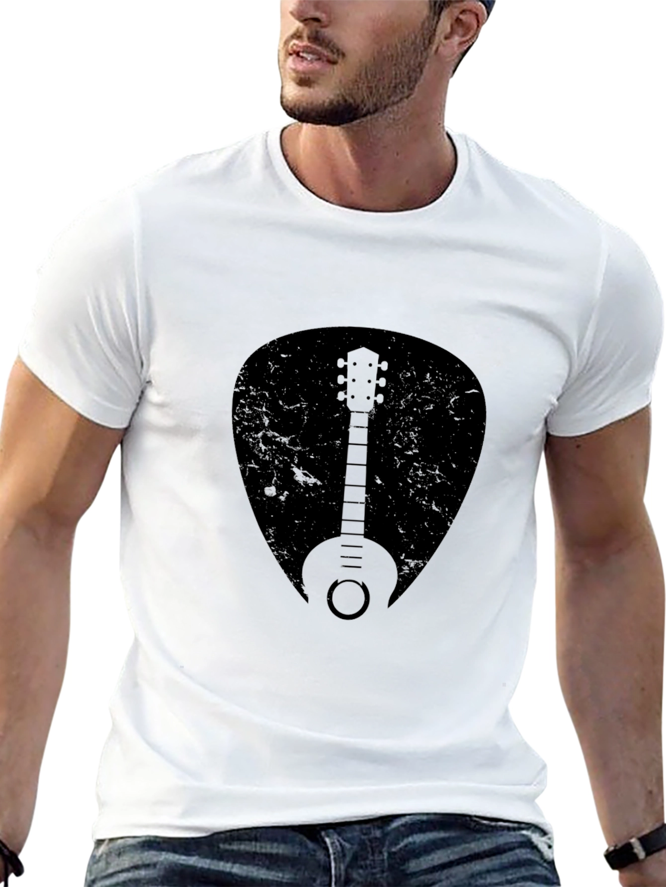 Guitar Pick Graphic Tee - Classic Black