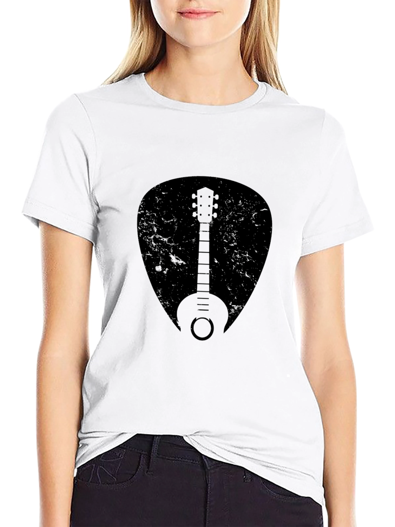 Guitar Pick Graphic Tee - Classic Black