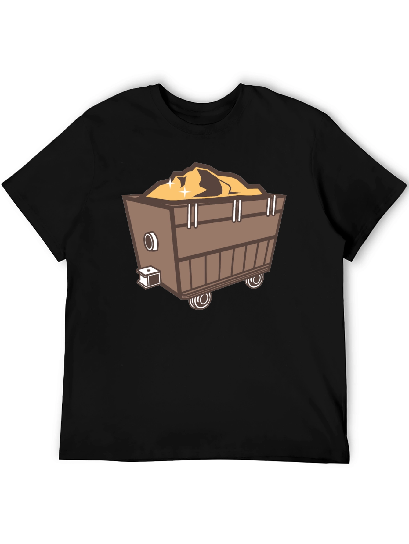Mining Cart Graphic Tee - Black Short Sleeve