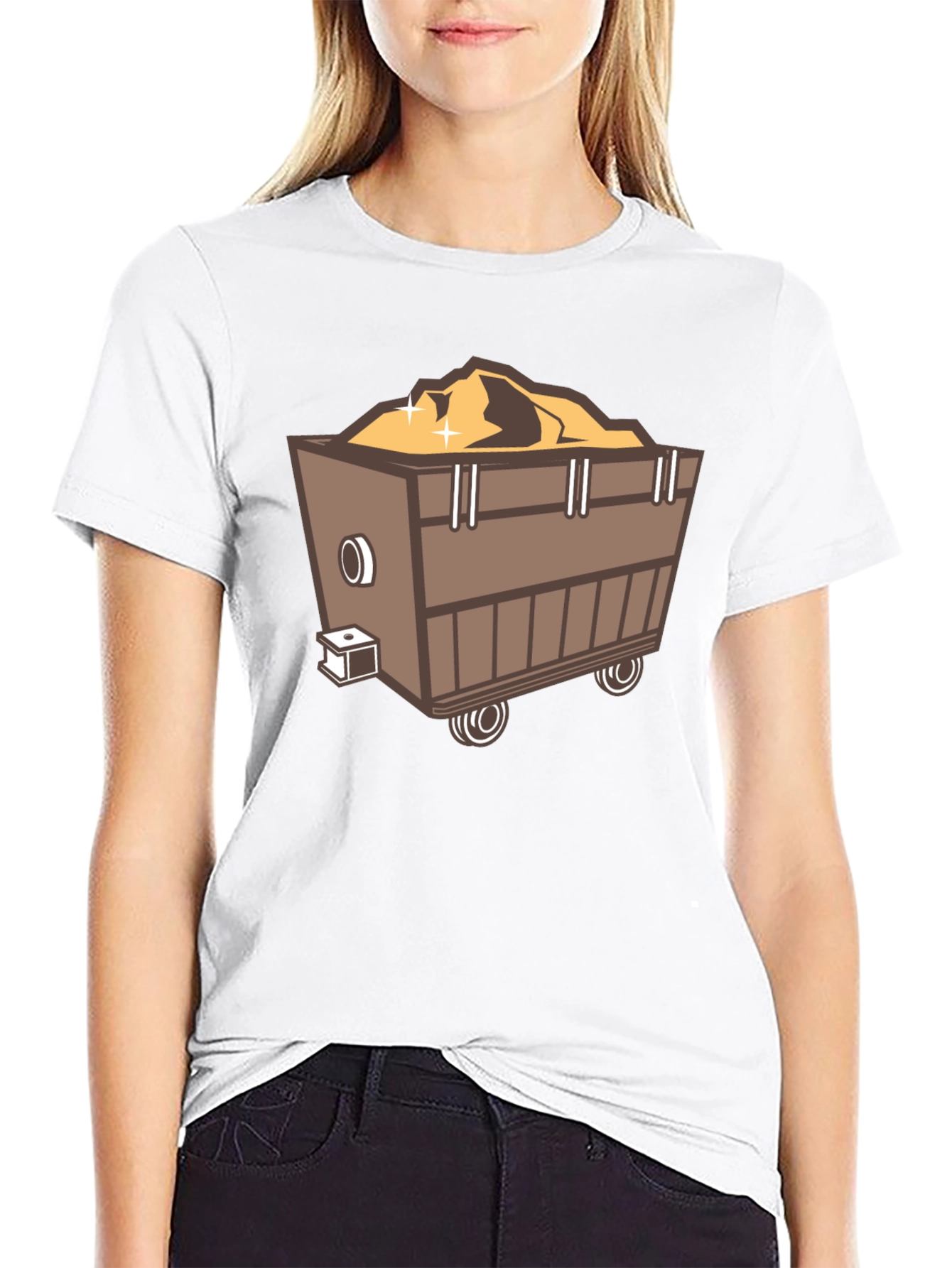 Mining Cart Graphic Tee - Black Short Sleeve