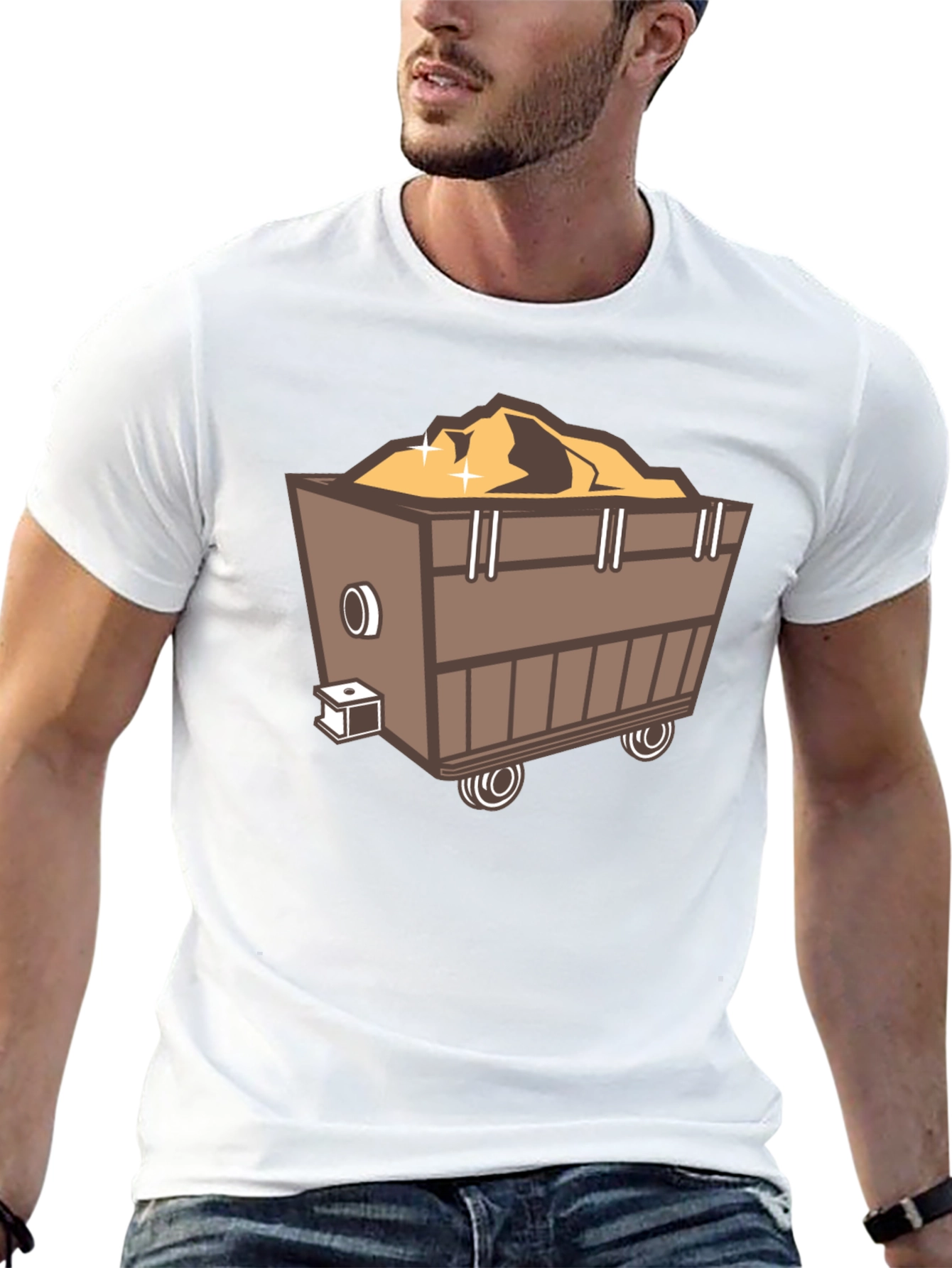 Mining Cart Graphic Tee - Black Short Sleeve
