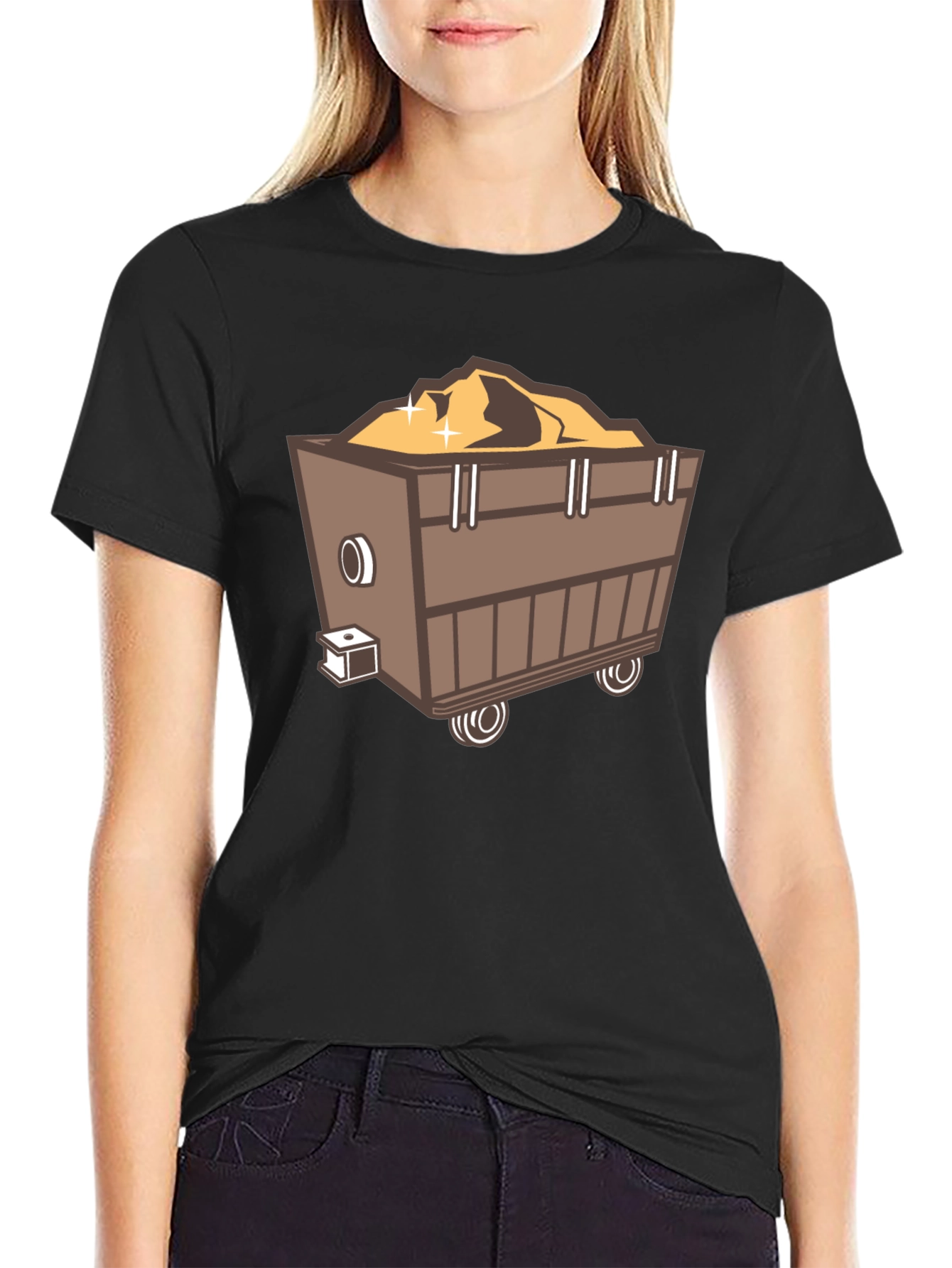 Mining Cart Graphic Tee - Black Short Sleeve