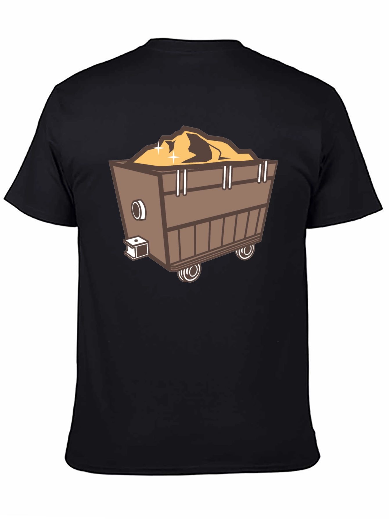 Mining Cart Graphic Tee - Black Short Sleeve