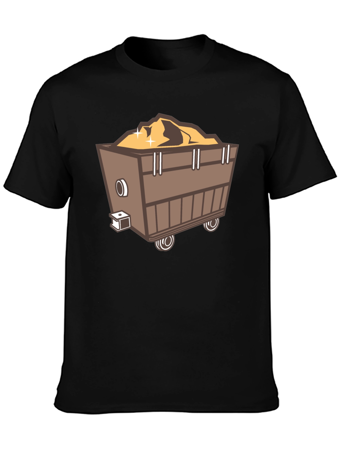 Mining Cart Graphic Tee - Black Short Sleeve