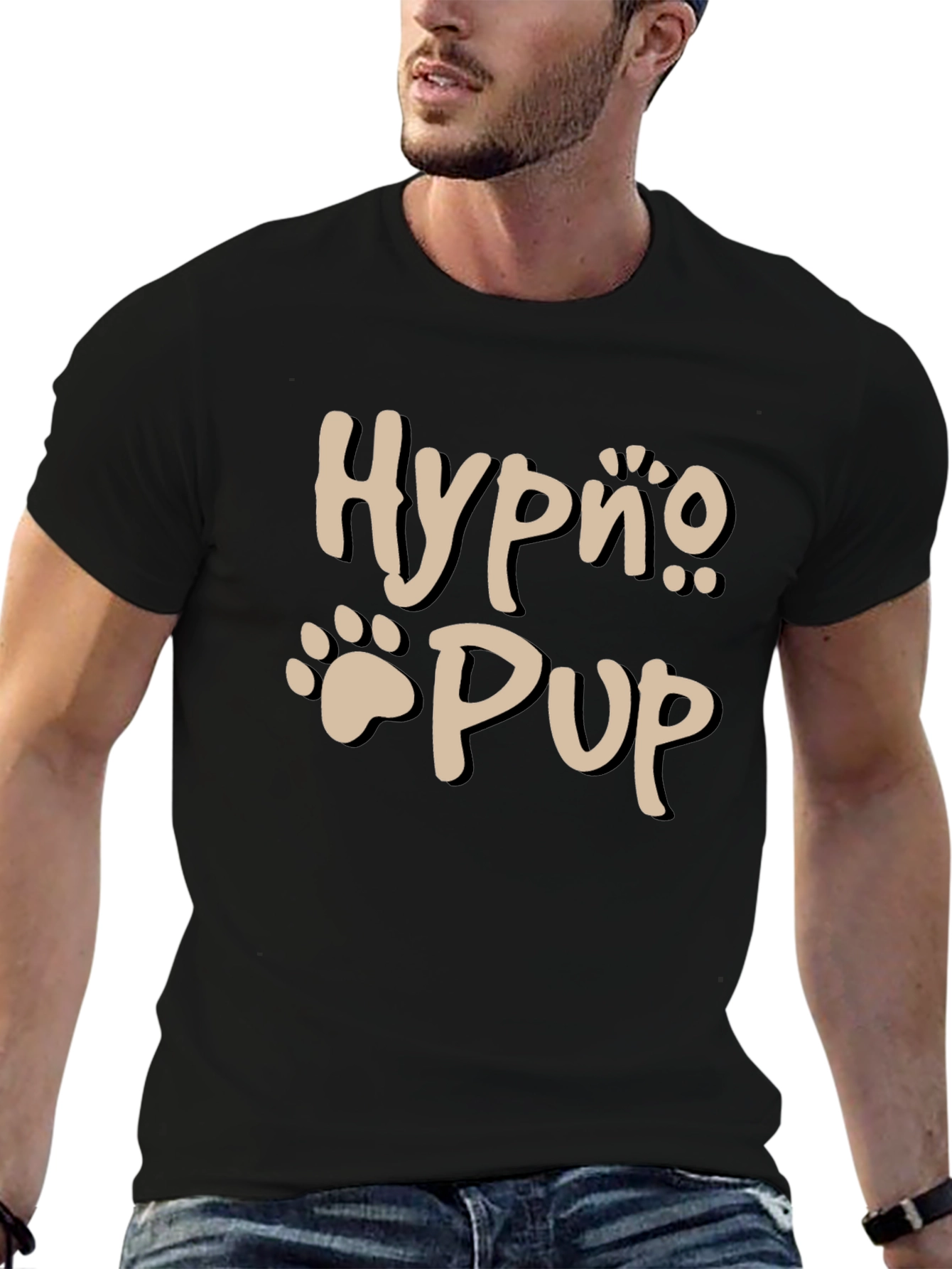 Nurpo Pup Graphic Tee - Mens Black T-Shirt