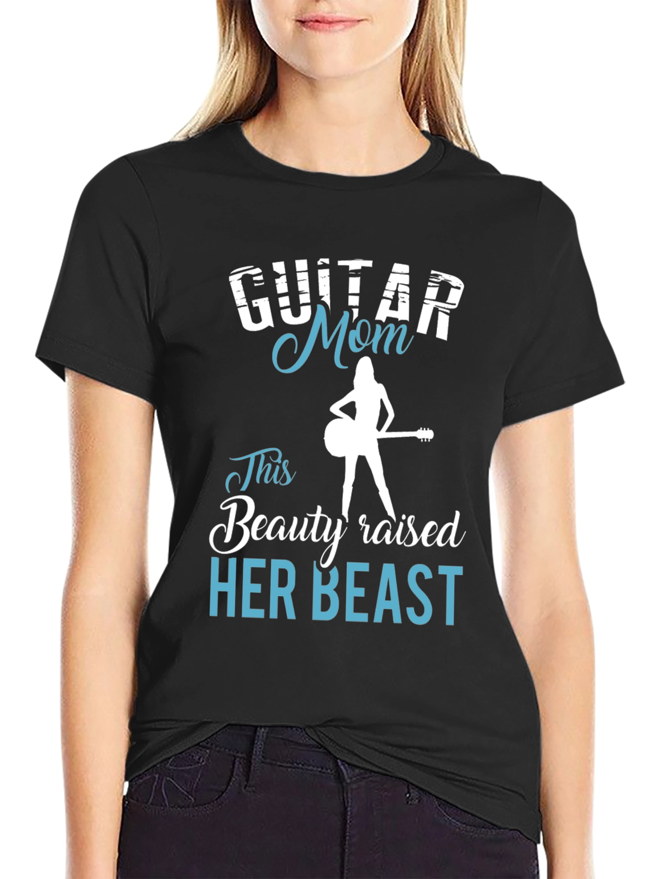 Guitar Mom T-Shirt - Raised Her Beast!