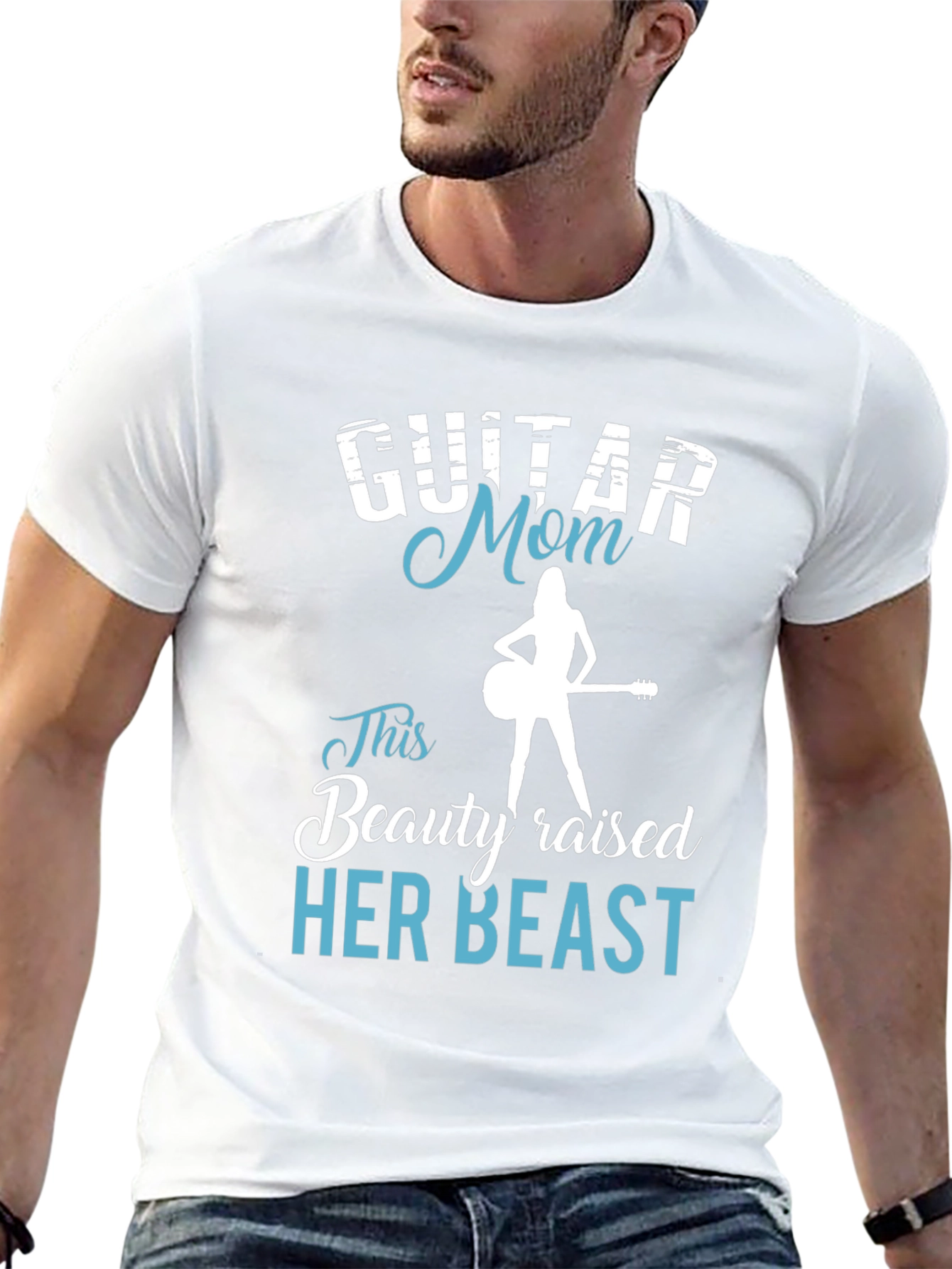 Guitar Mom T-Shirt - Raised Her Beast!