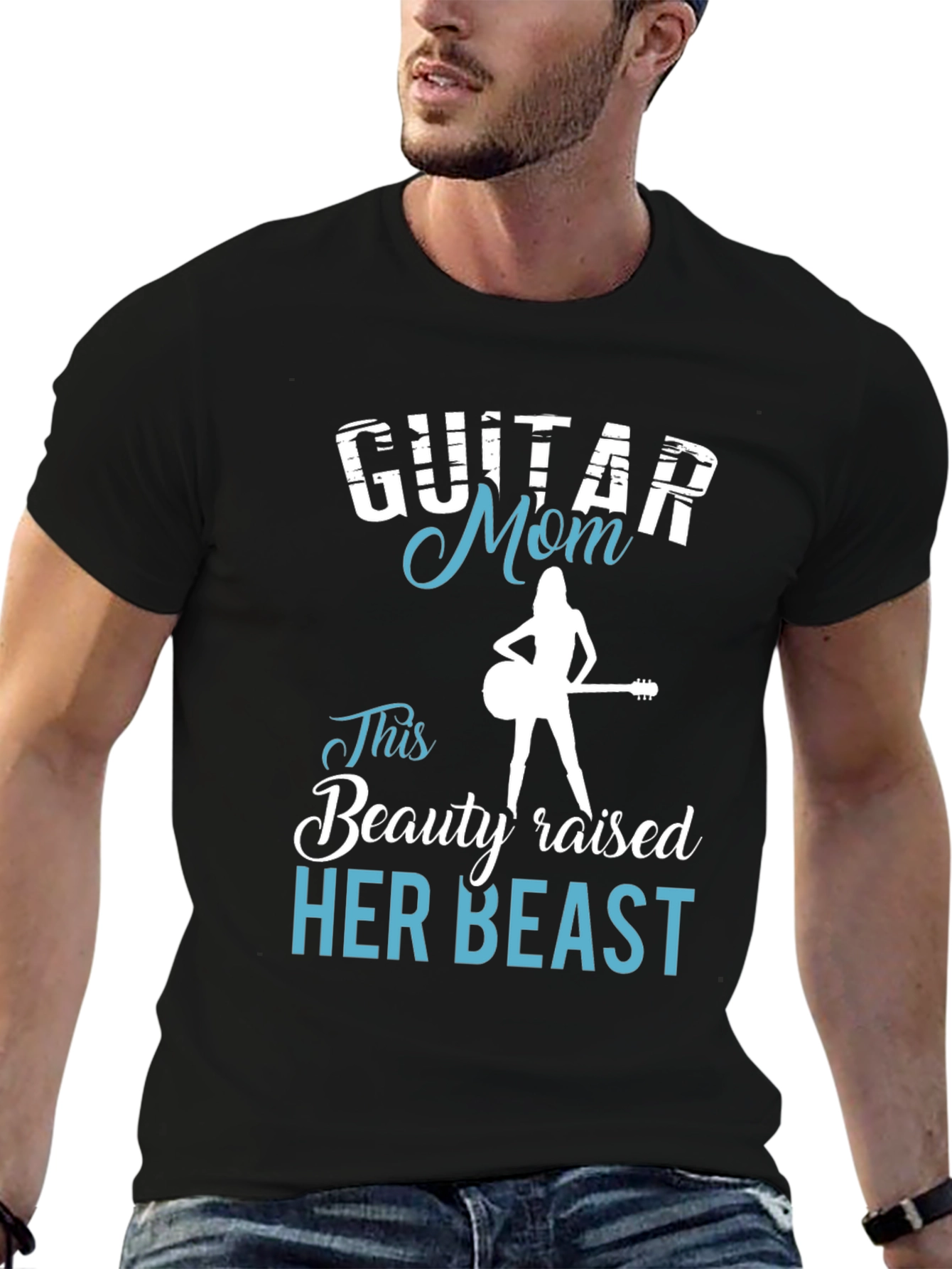 Guitar Mom T-Shirt - Raised Her Beast!