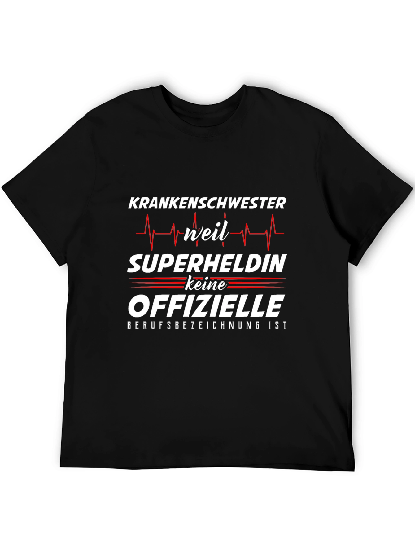 Nurse Superhero Graphic Tee - Black Cotton T-Shirt