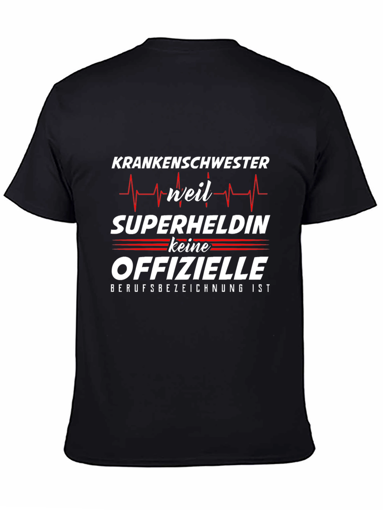 Nurse Superhero Graphic Tee - Black Cotton T-Shirt
