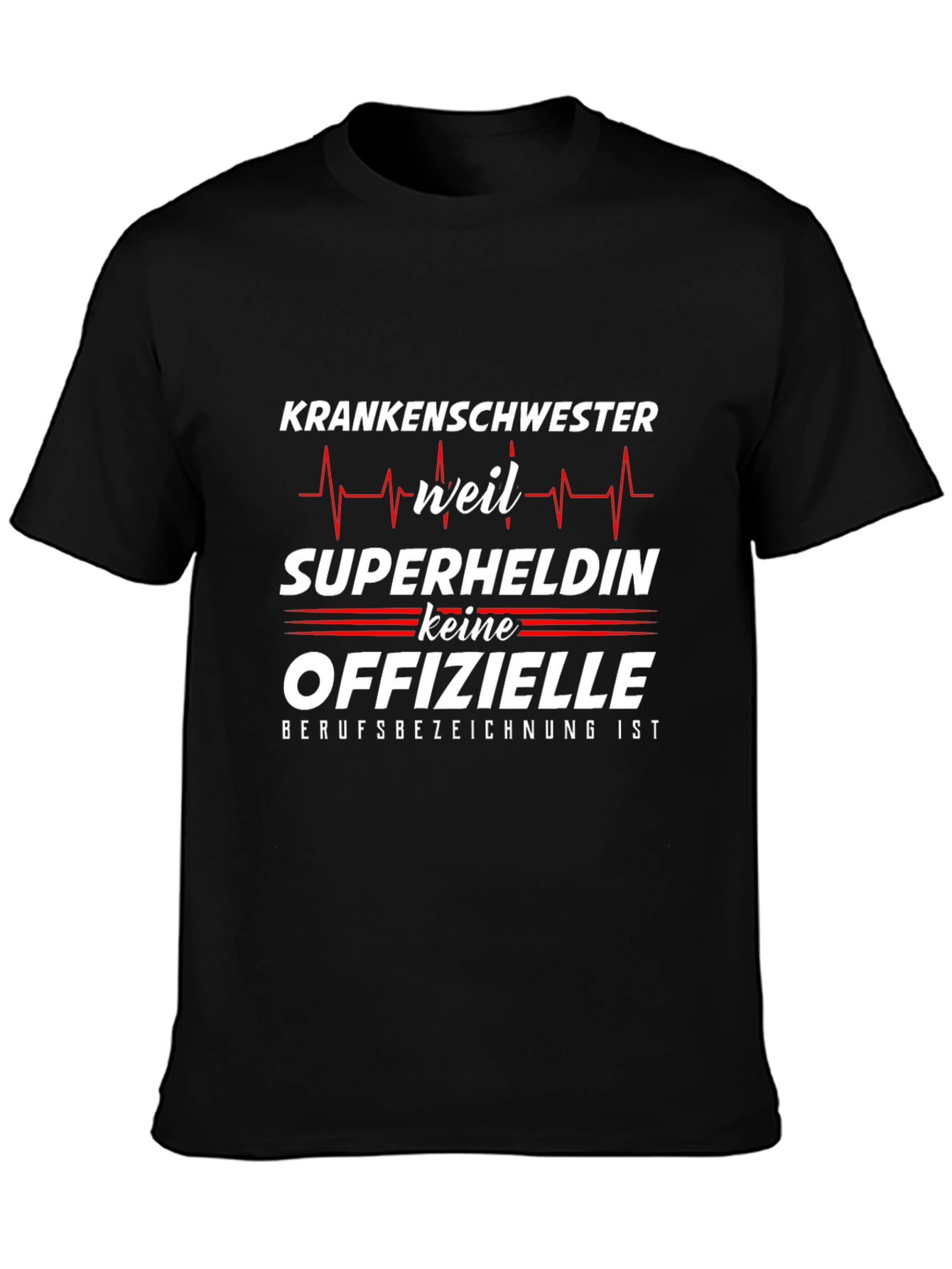 Nurse Superhero Graphic Tee - Black Cotton T-Shirt