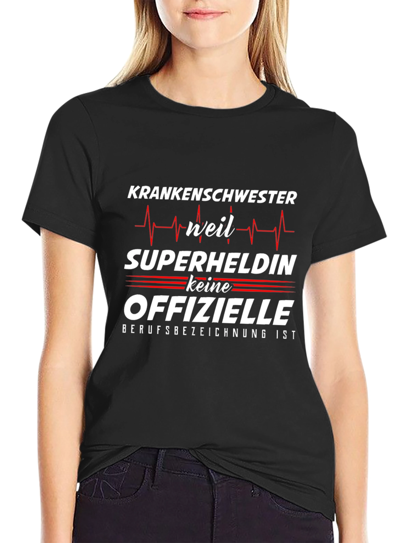 Nurse Superhero Graphic Tee - Black Cotton T-Shirt