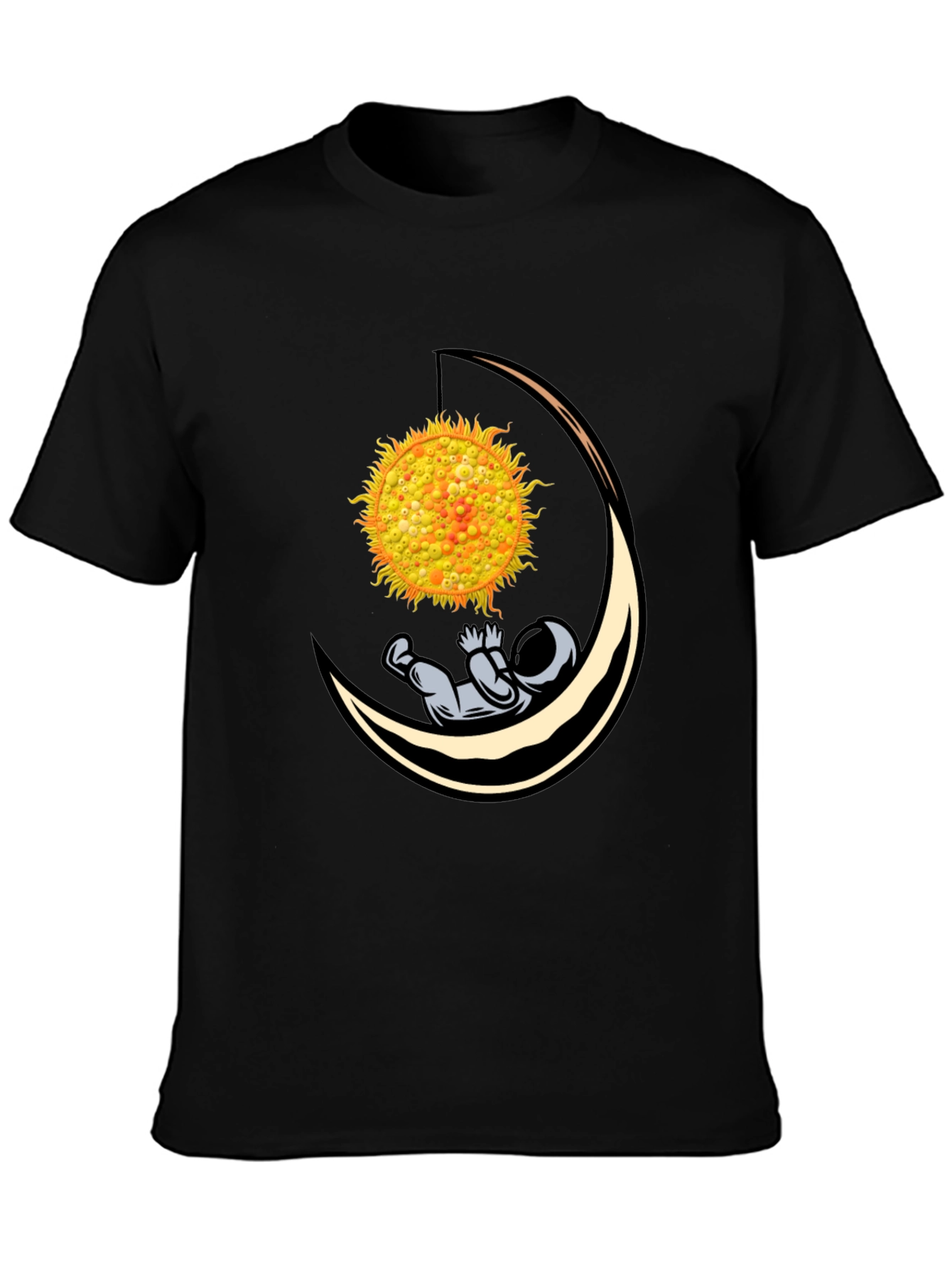 Astronaut Sun Moon Graphic T-Shirt