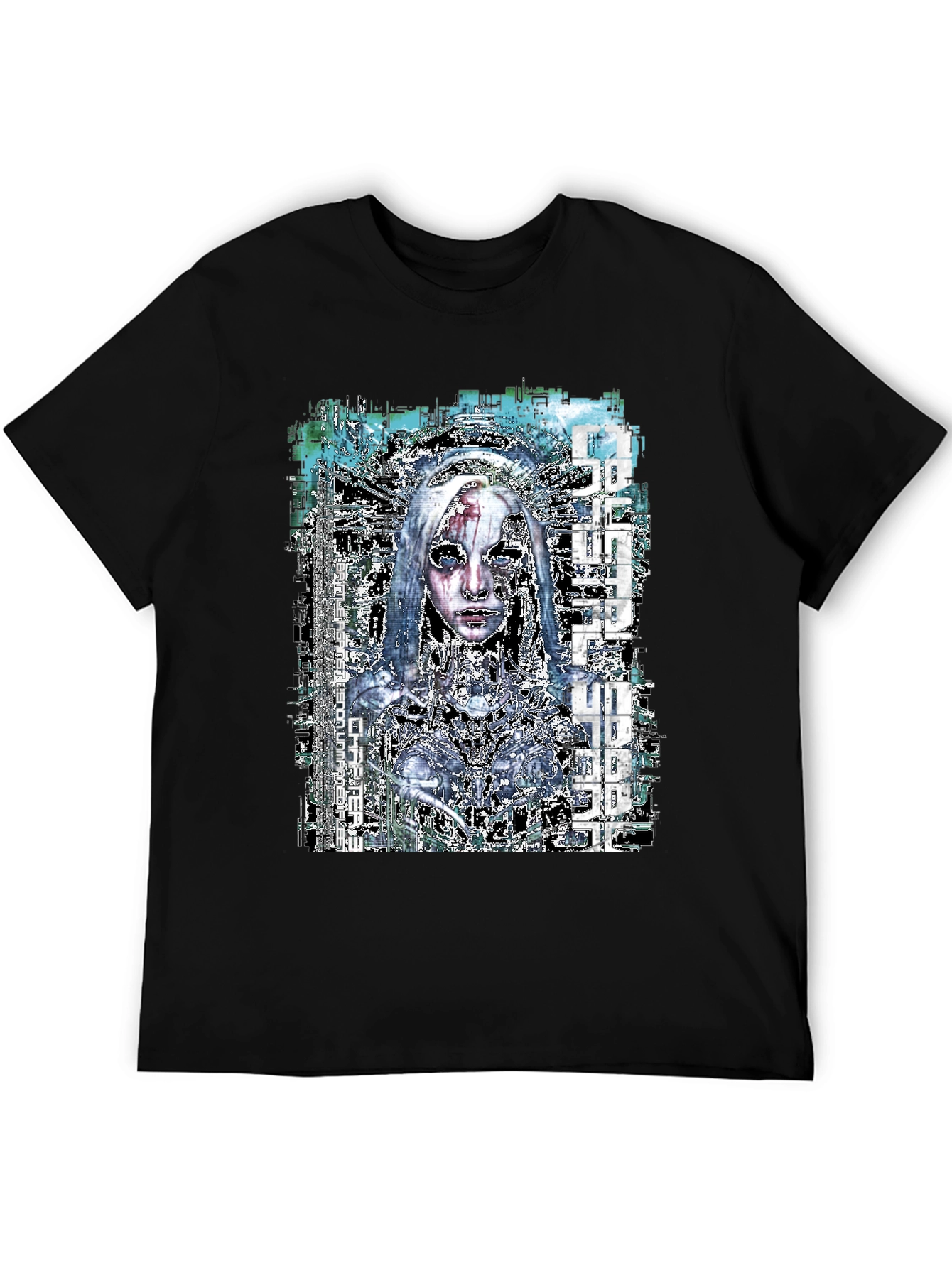 Cyberpunk Anime Graphic Black T-Shirt