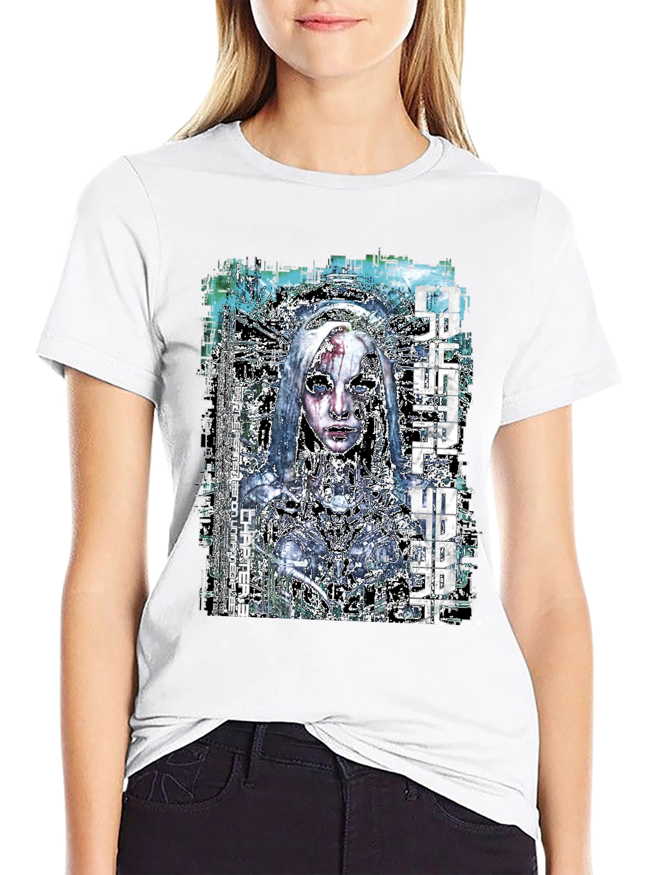 Cyberpunk Anime Graphic Black T-Shirt