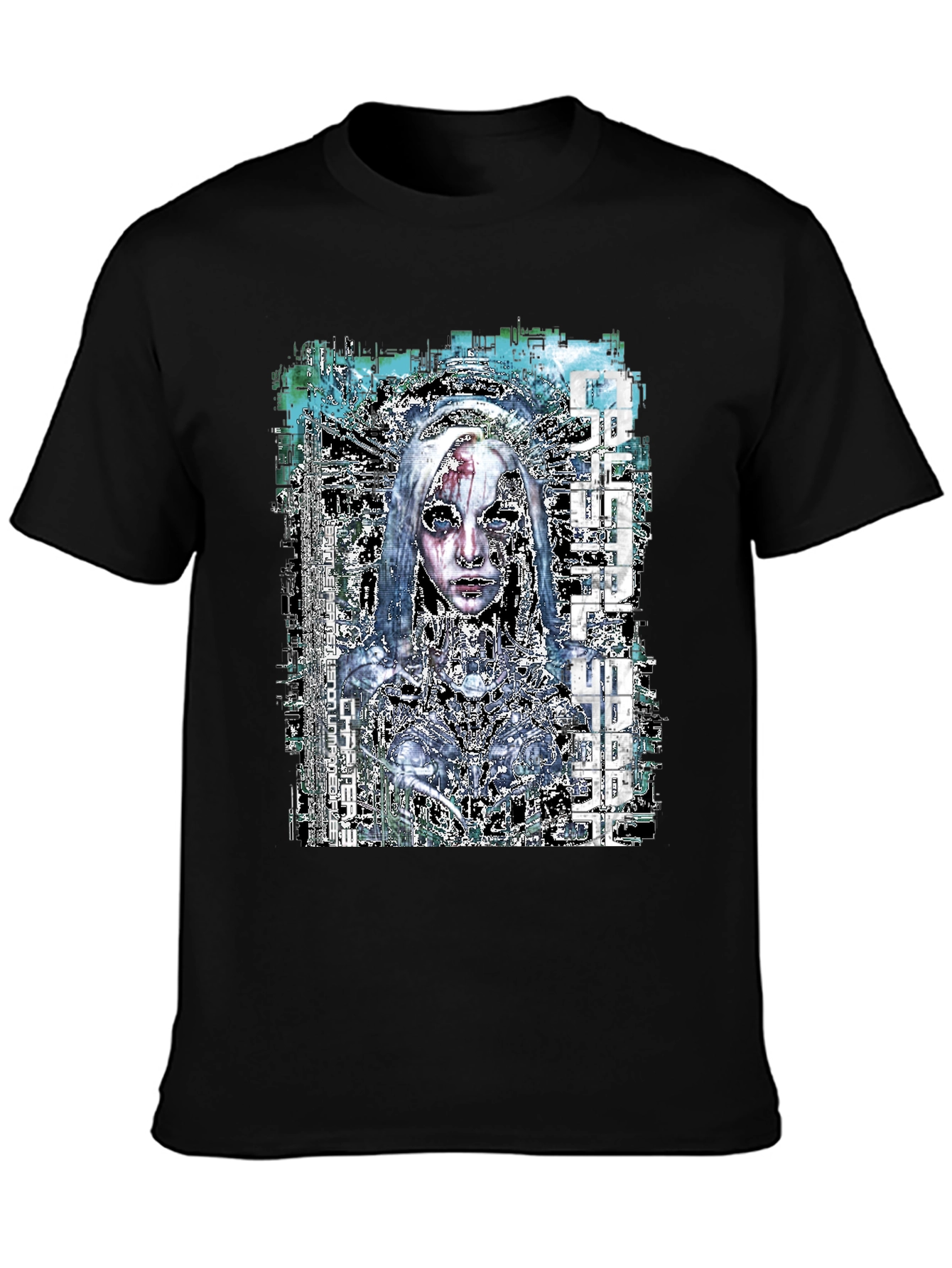 Cyberpunk Anime Graphic Black T-Shirt