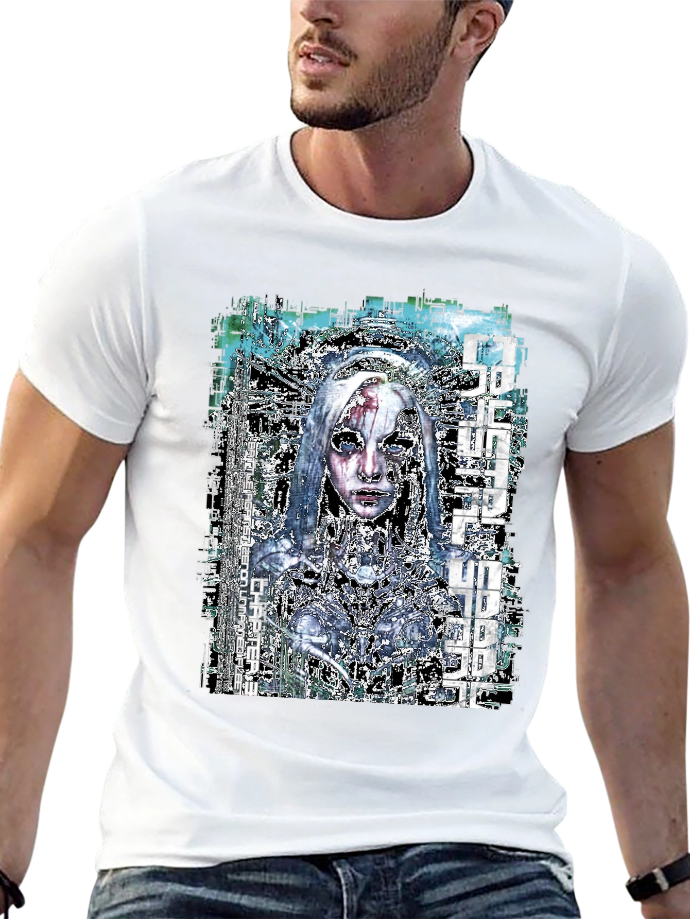 Cyberpunk Anime Graphic Black T-Shirt