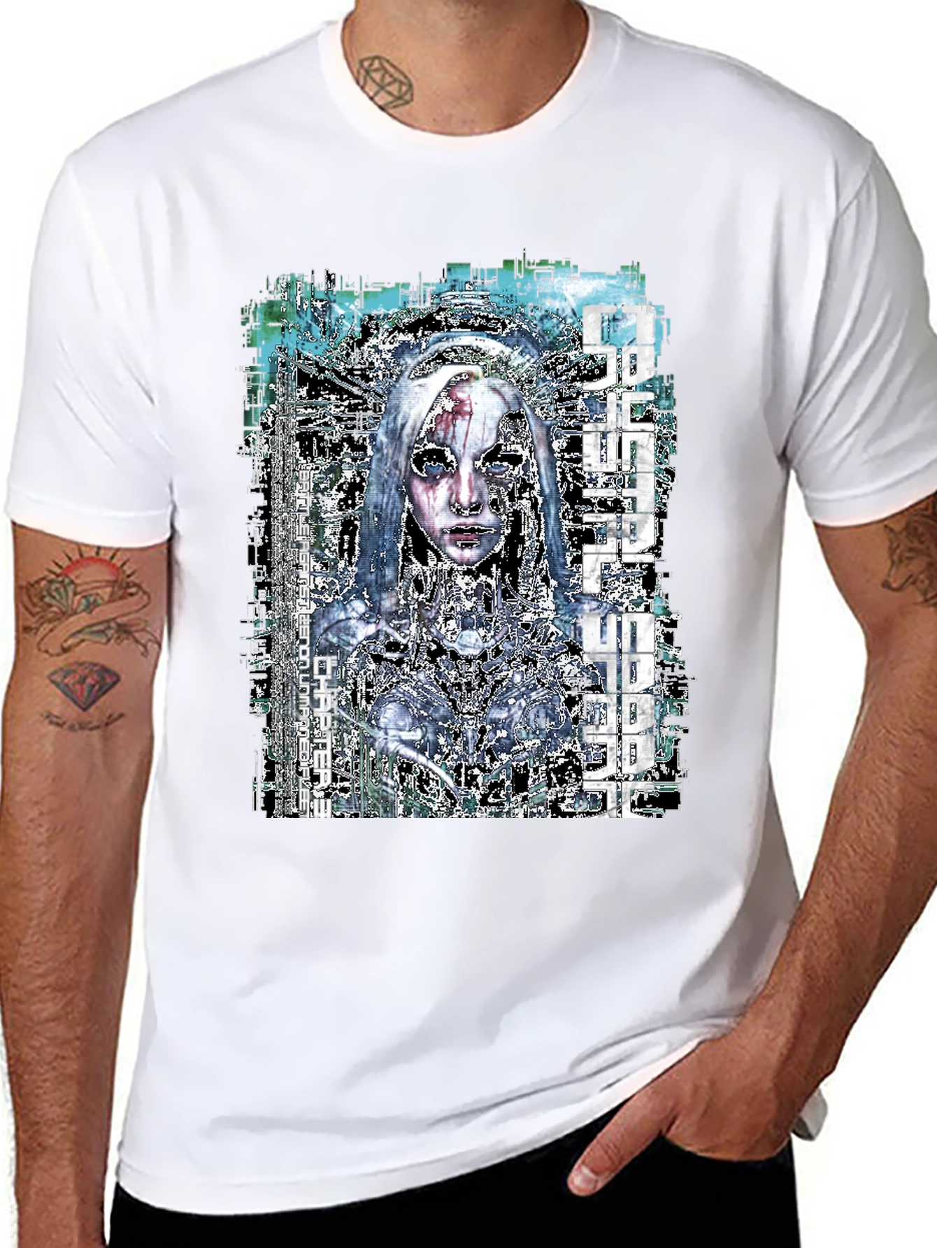 Cyberpunk Anime Graphic Black T-Shirt