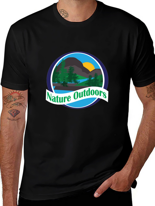 Nature Outdoors Graphic T-Shirt - Black