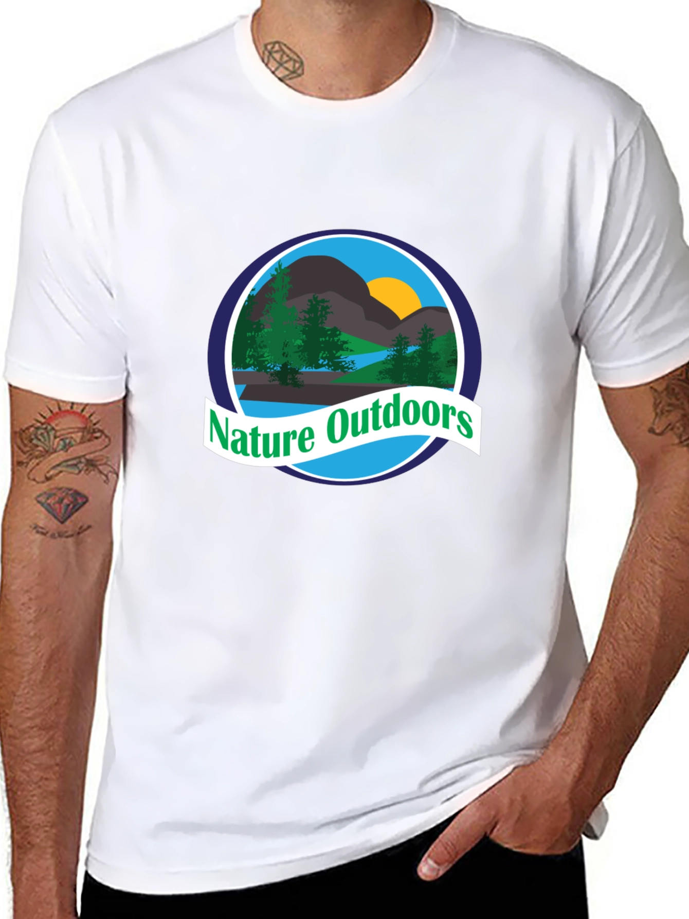 Nature Outdoors Graphic T-Shirt - Black