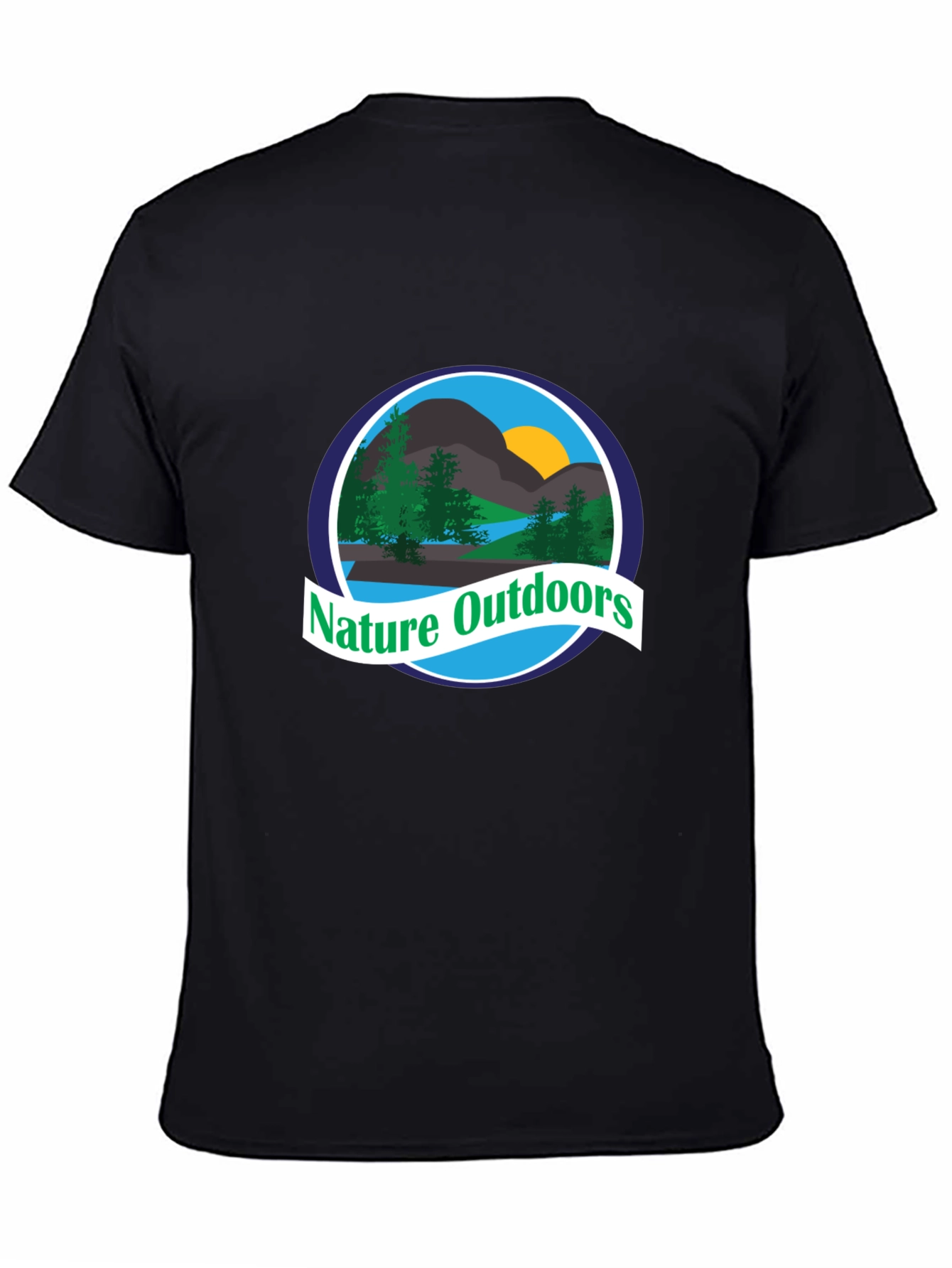 Nature Outdoors Graphic T-Shirt - Black