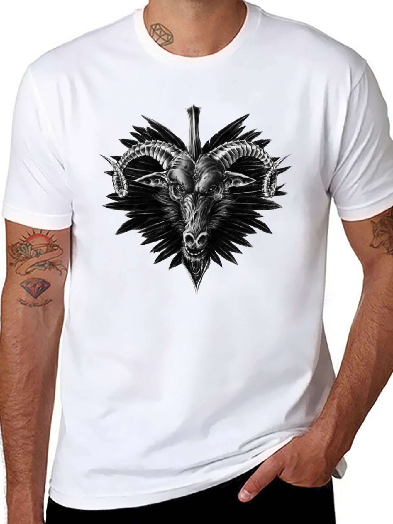 Baphomet Graphic Tee - Dark Goat Shirt