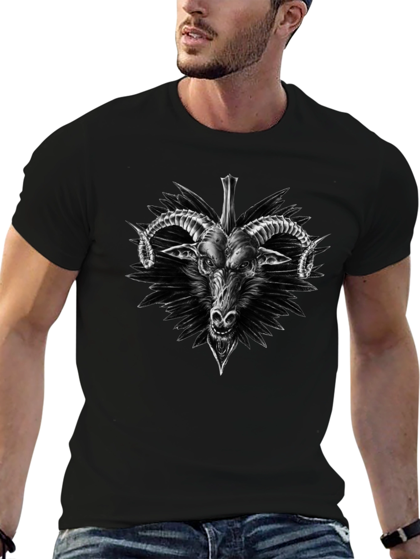 Baphomet Graphic Tee - Dark Goat Shirt